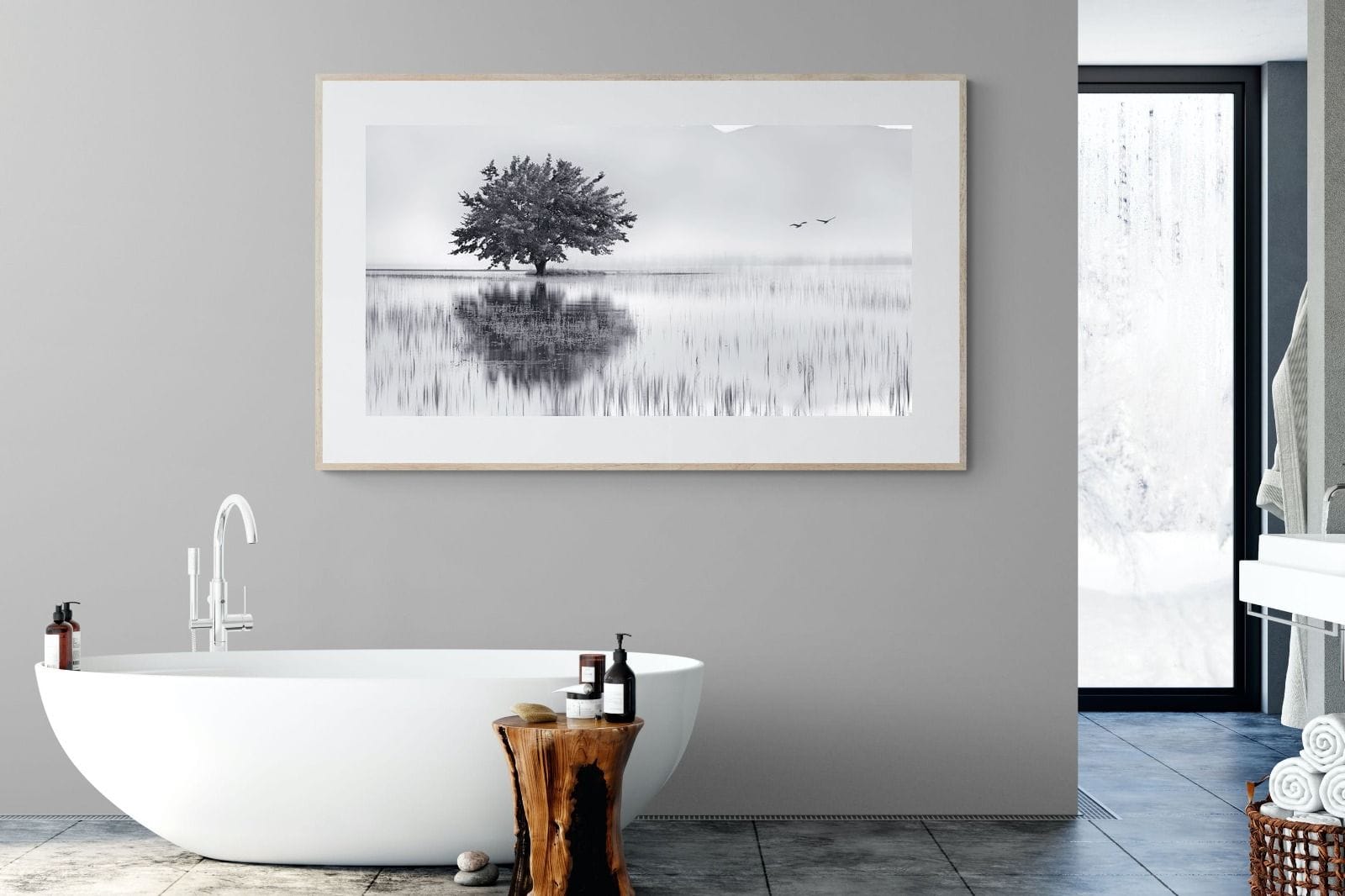 Spring Mirror-Wall_Art-180 x 110cm-Framed Print-Wood-Pixalot