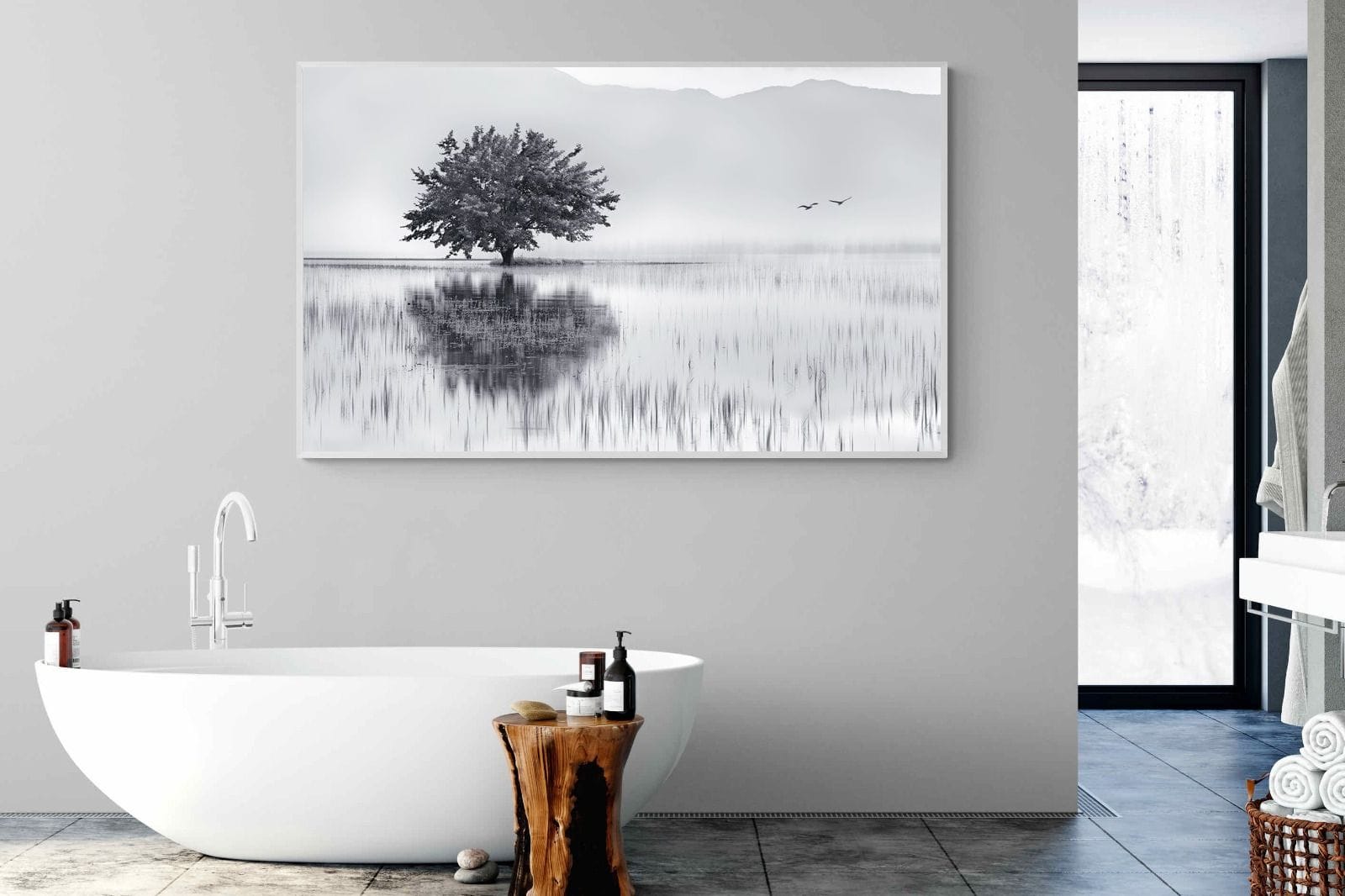 Spring Mirror-Wall_Art-180 x 110cm-Mounted Canvas-White-Pixalot