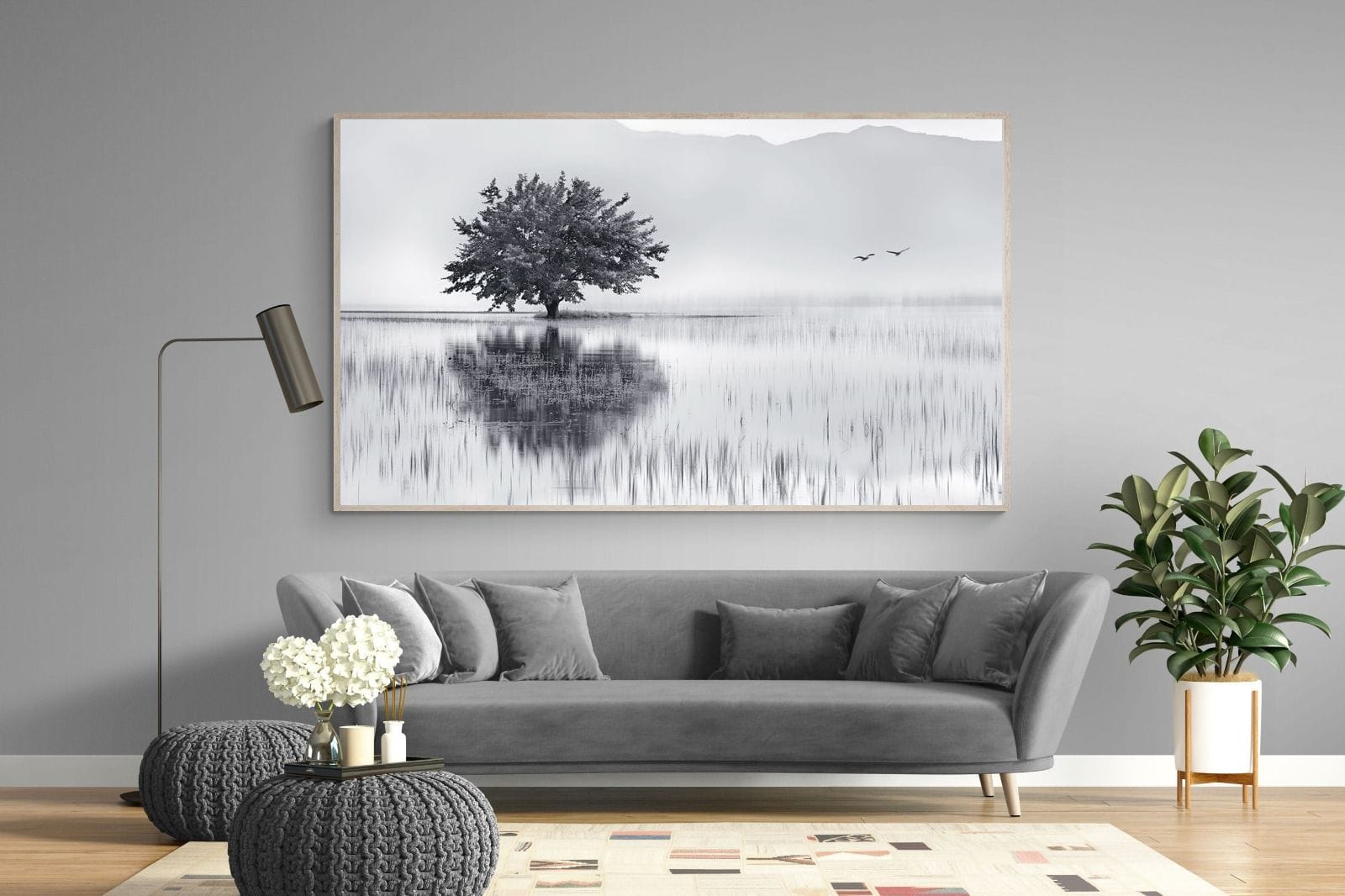 Spring Mirror-Wall_Art-220 x 130cm-Mounted Canvas-Wood-Pixalot