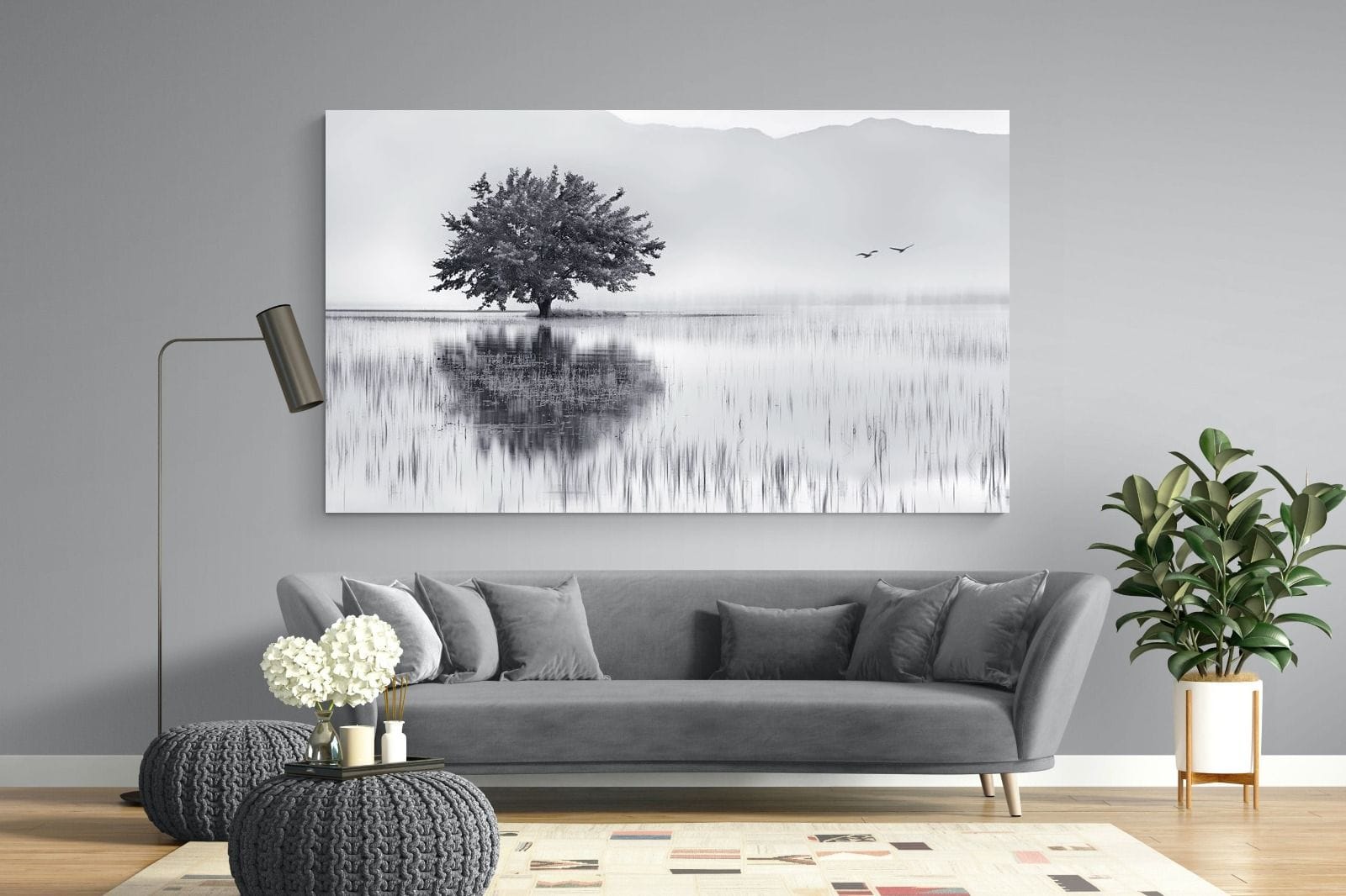 Spring Mirror-Wall_Art-220 x 130cm-Mounted Canvas-No Frame-Pixalot