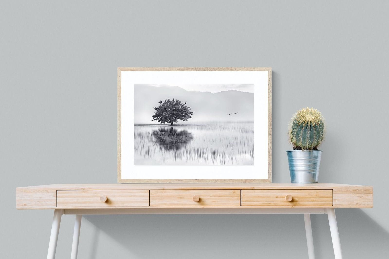 Spring Mirror-Wall_Art-80 x 60cm-Framed Print-Wood-Pixalot