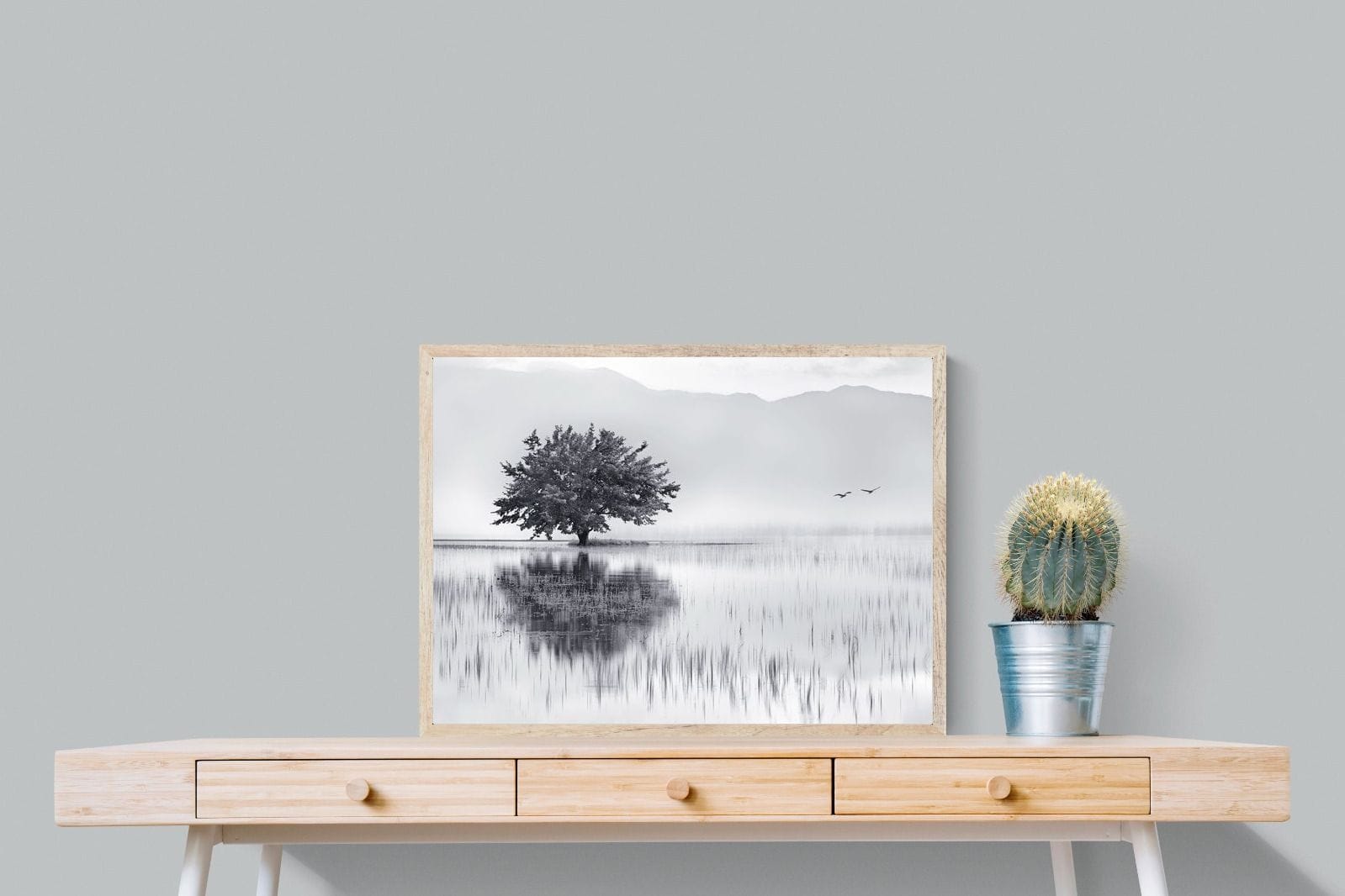 Spring Mirror-Wall_Art-80 x 60cm-Mounted Canvas-Wood-Pixalot
