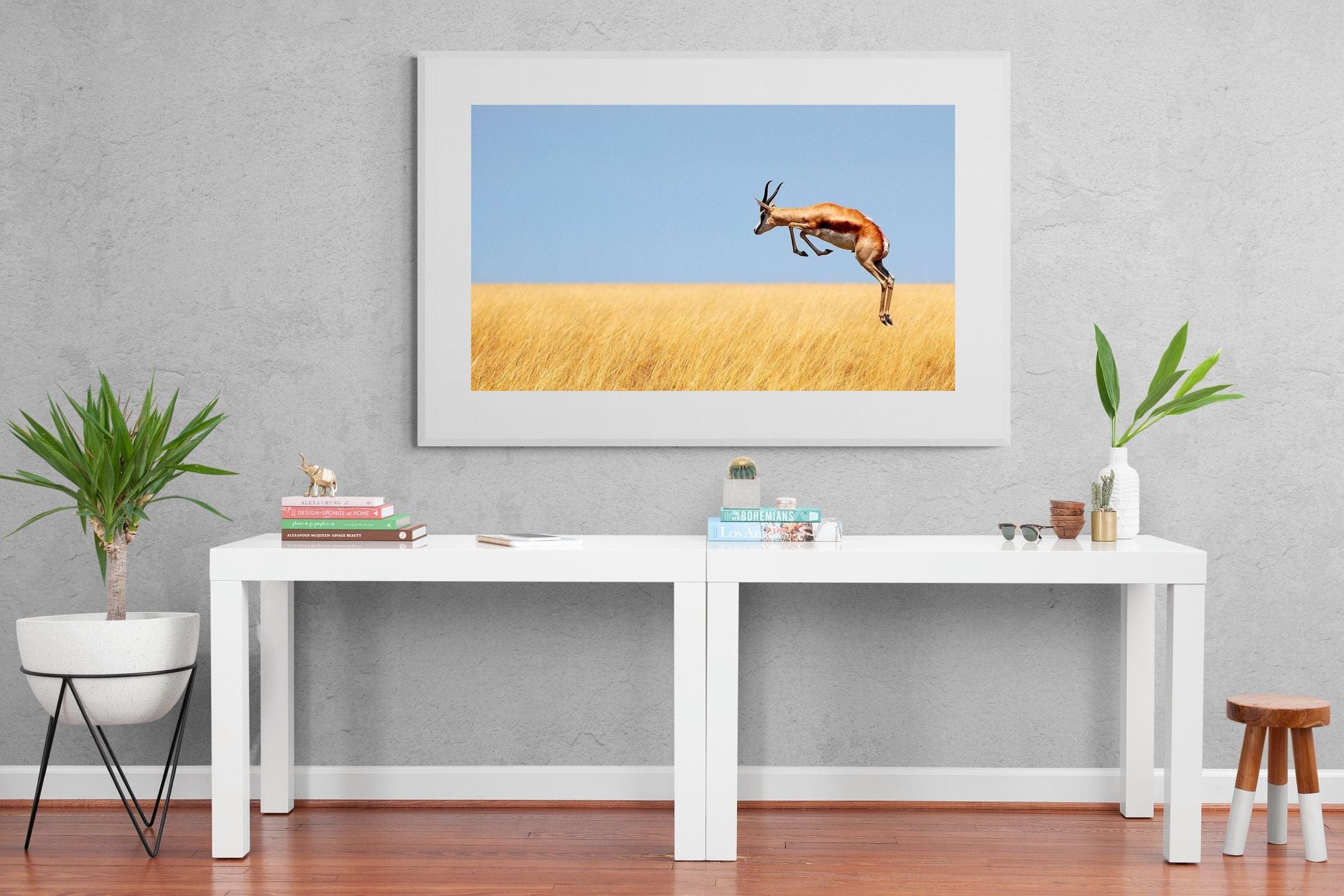 Springy-Wall_Art-150 x 100cm-Framed Print-White-Pixalot