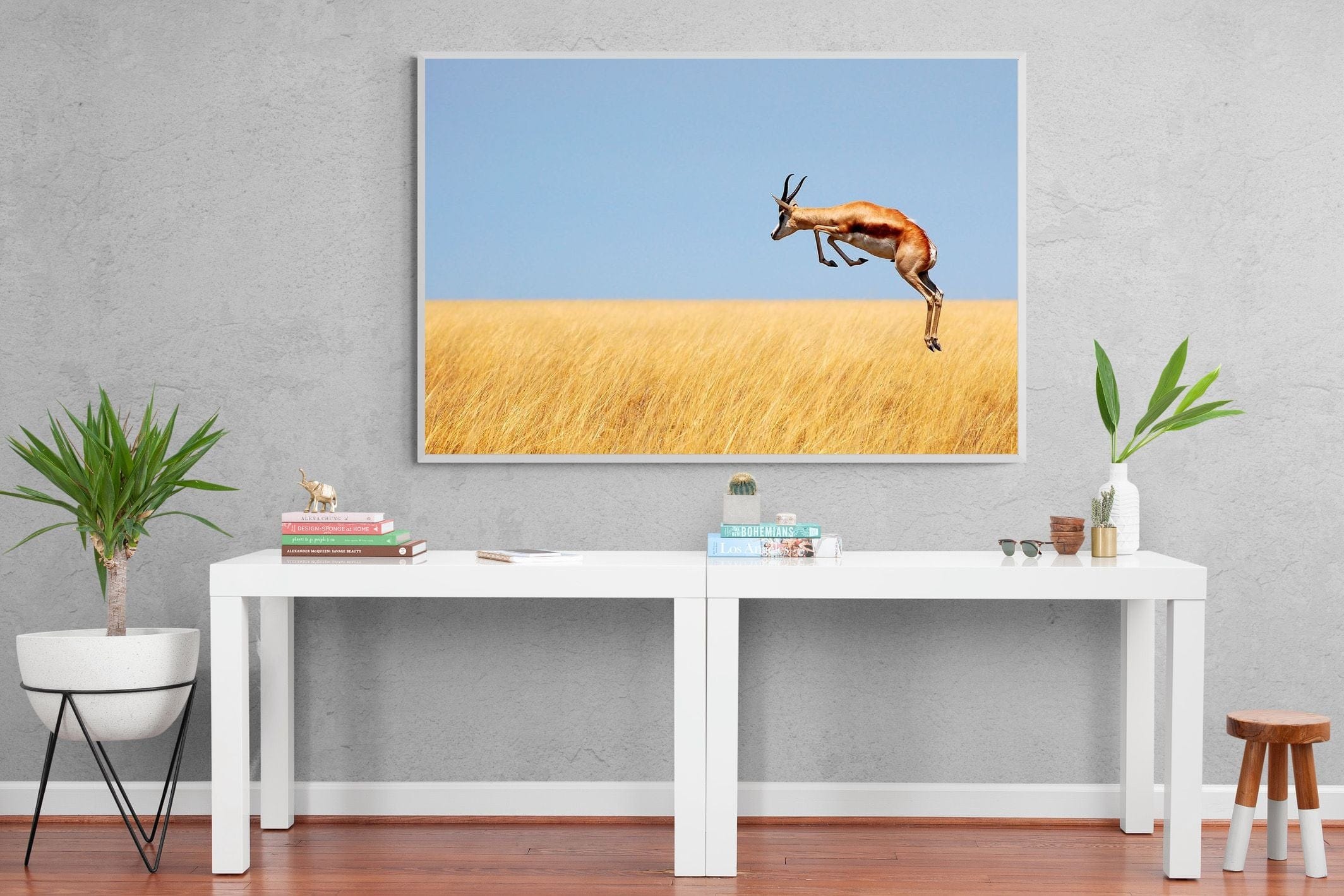 Springy-Wall_Art-150 x 100cm-Mounted Canvas-White-Pixalot