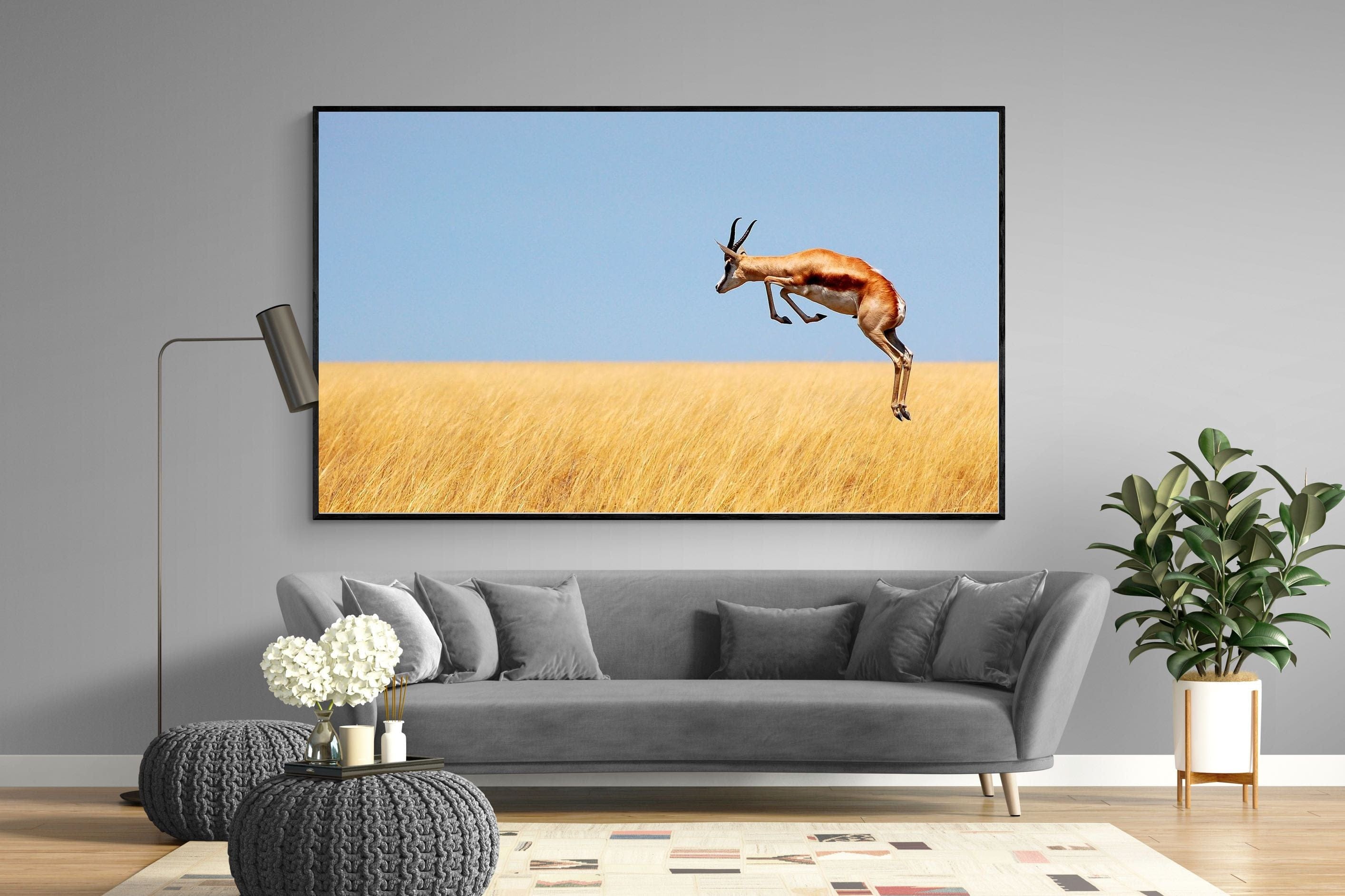 Springy-Wall_Art-220 x 130cm-Mounted Canvas-Black-Pixalot