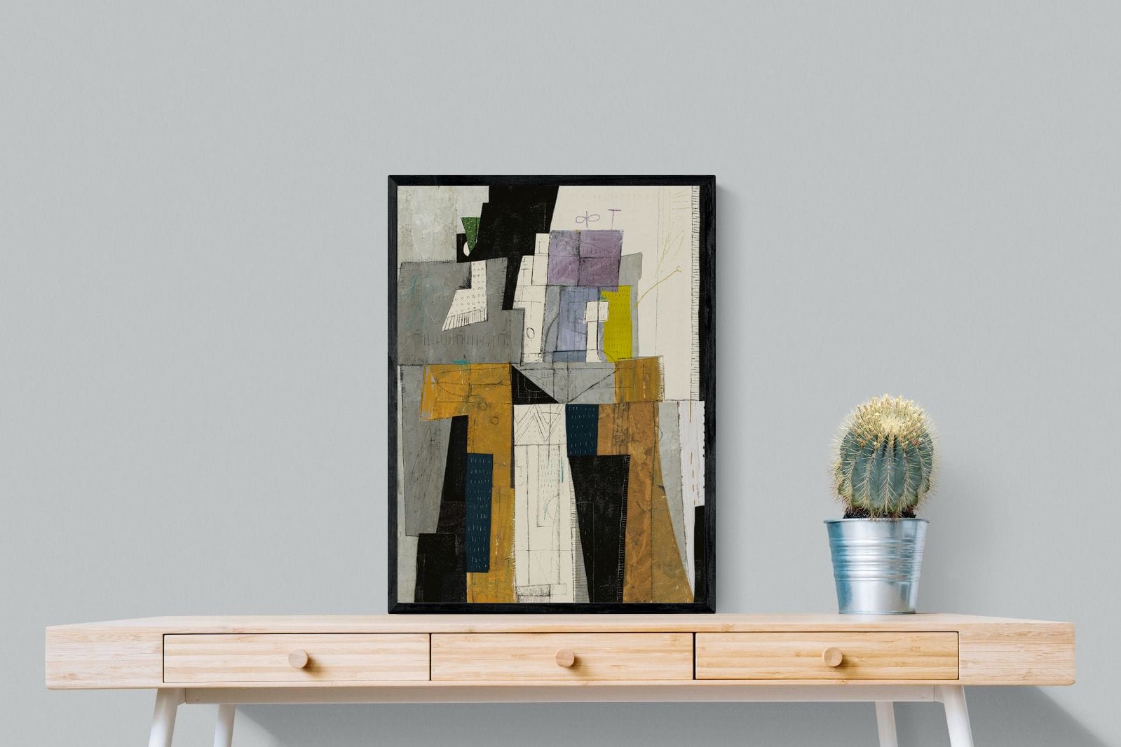 Squared-Wall_Art-60 x 80cm-Mounted Canvas-Black-Pixalot
