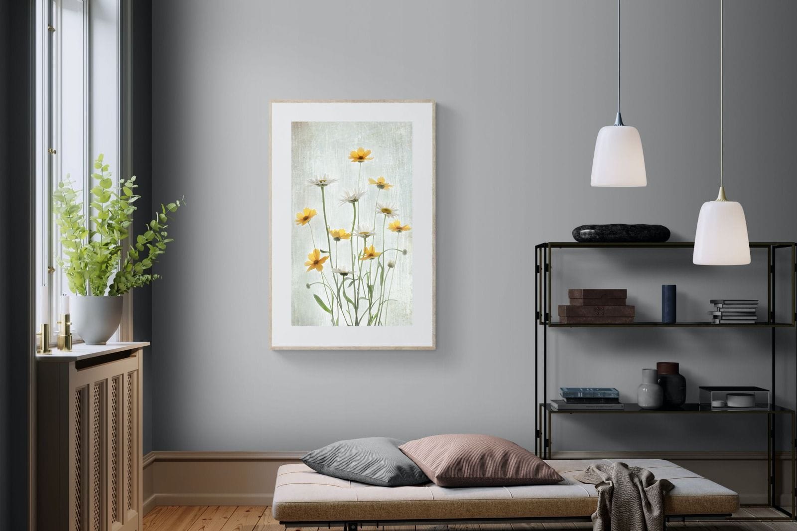Summer Flowers-Wall_Art-100 x 150cm-Framed Print-Wood-Pixalot