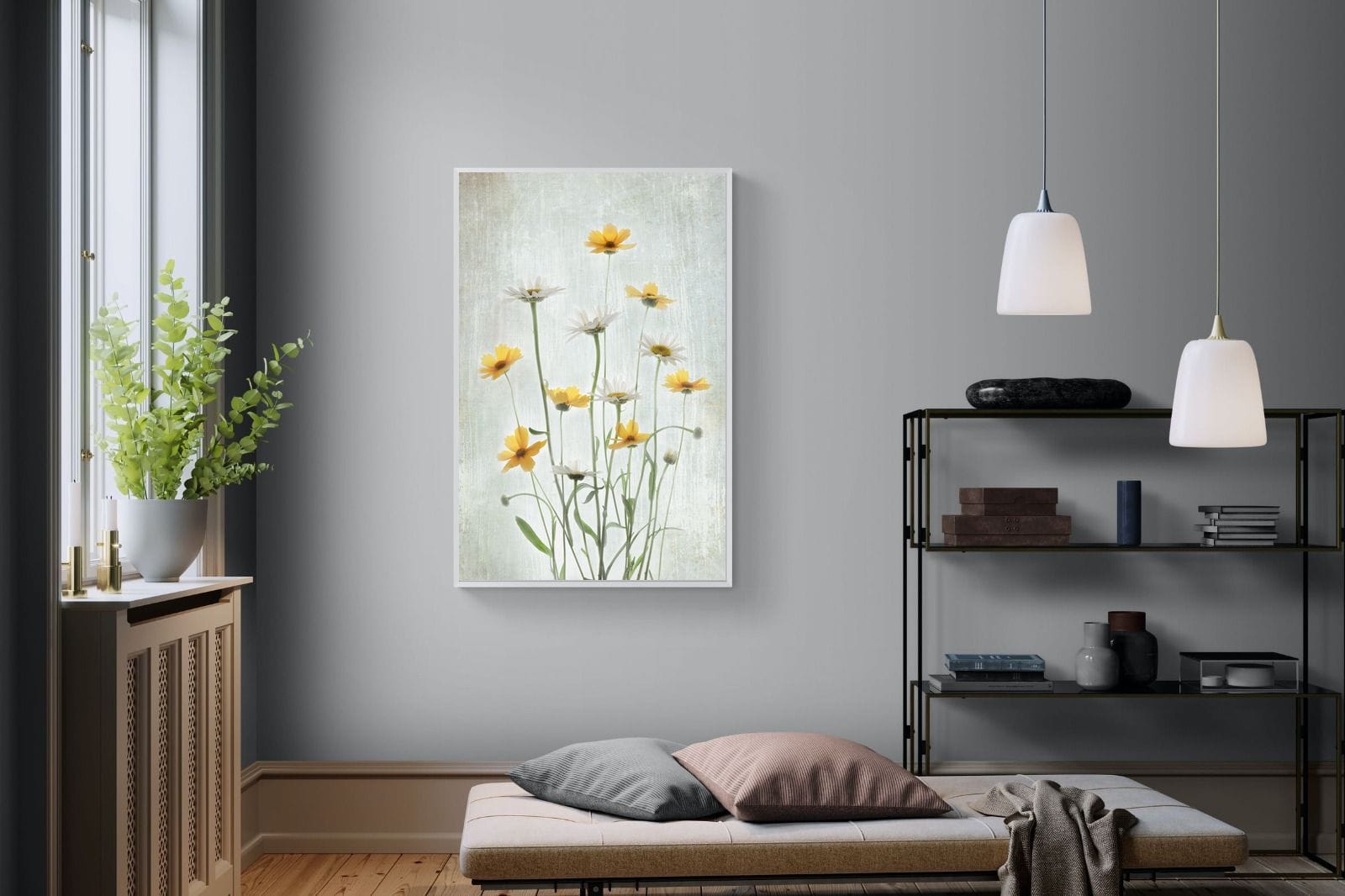 Summer Flowers-Wall_Art-100 x 150cm-Mounted Canvas-White-Pixalot