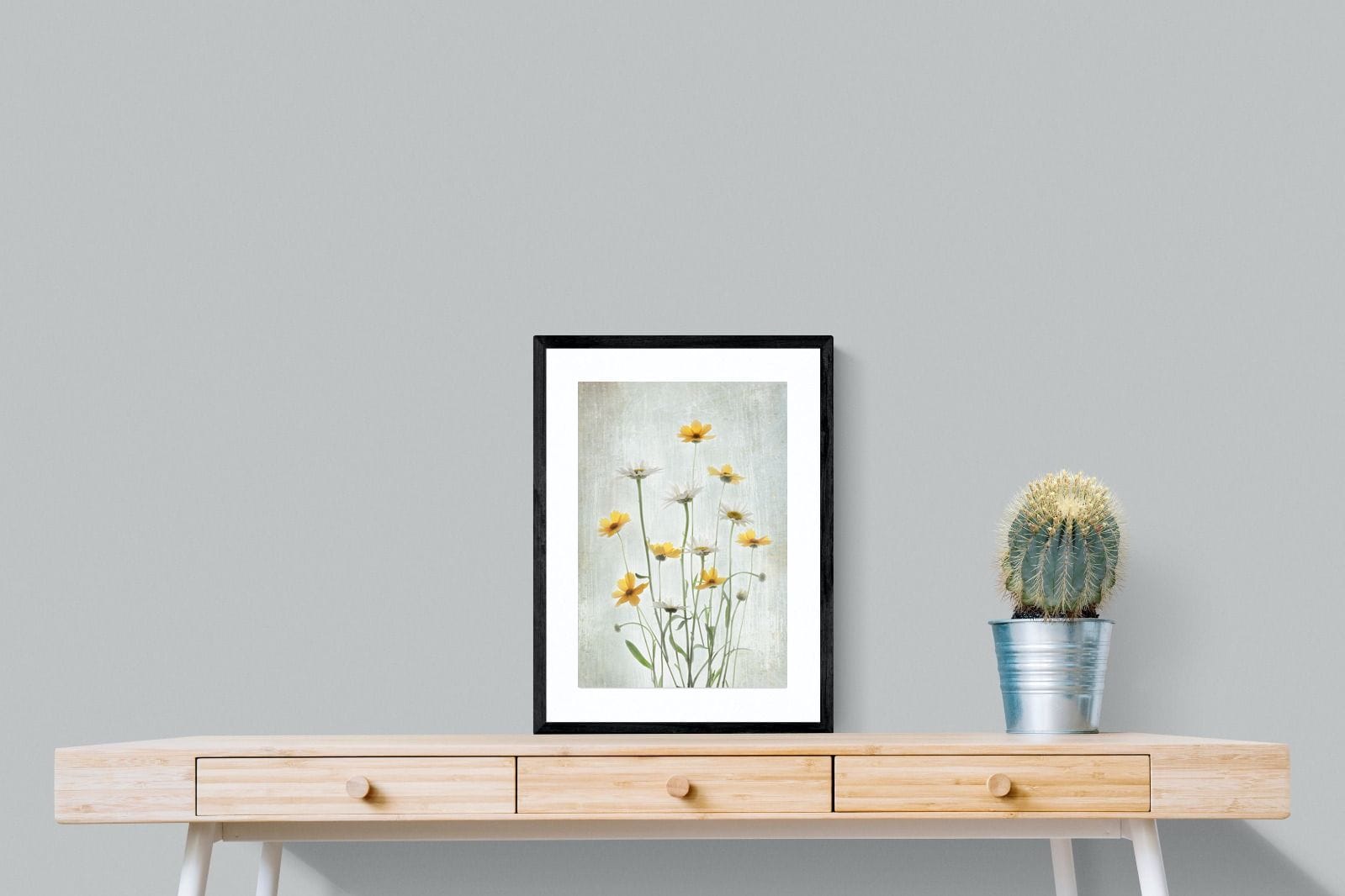 Summer Flowers-Wall_Art-45 x 60cm-Framed Print-Black-Pixalot