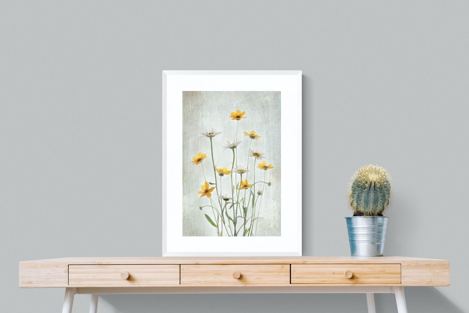 Summer Flowers-Wall_Art-60 x 80cm-Framed Print-White-Pixalot