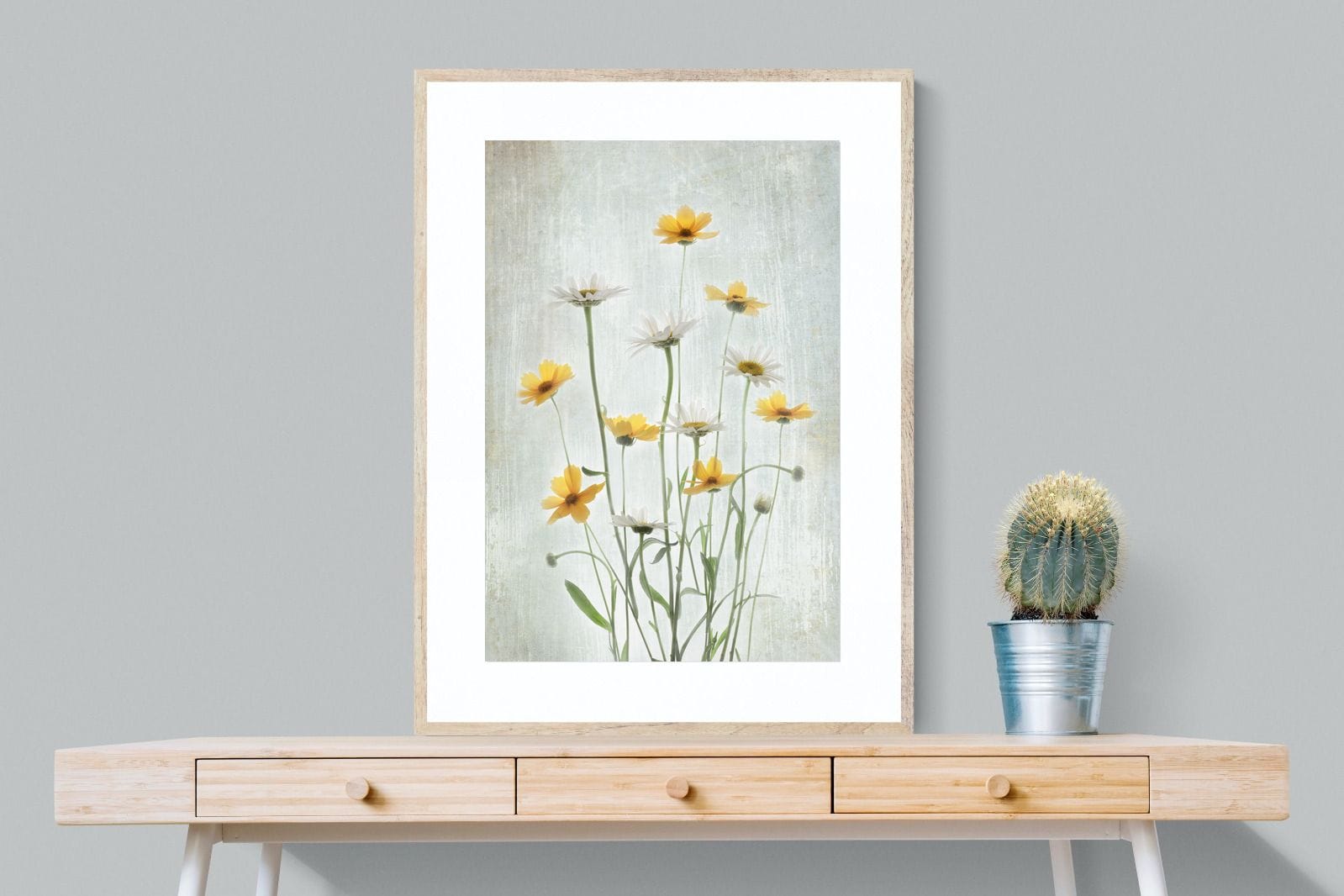 Summer Flowers-Wall_Art-75 x 100cm-Framed Print-Wood-Pixalot
