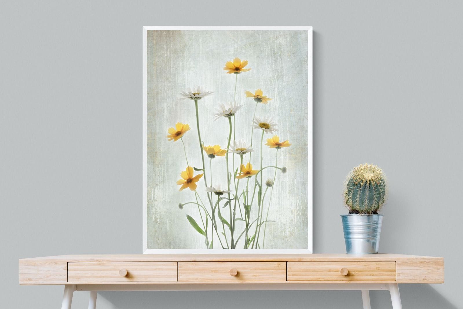 Summer Flowers-Wall_Art-75 x 100cm-Mounted Canvas-White-Pixalot