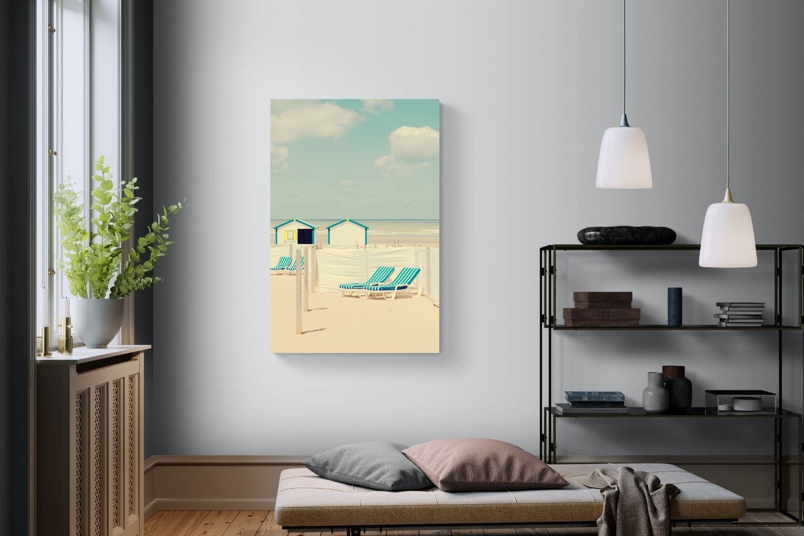 Sun Loungers-Wall_Art-100 x 150cm-Mounted Canvas-No Frame-Pixalot