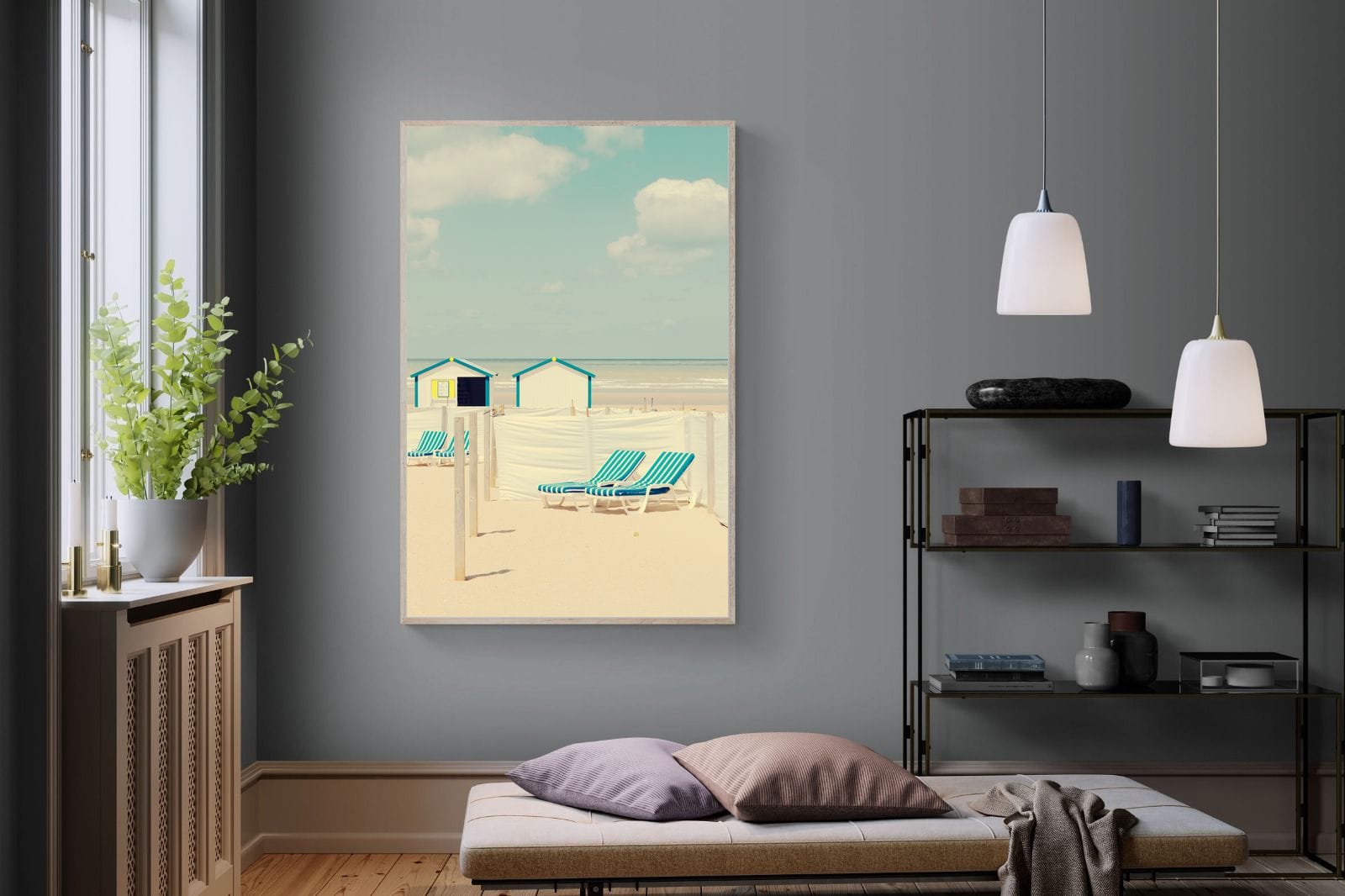 Sun Loungers-Wall_Art-120 x 180cm-Mounted Canvas-Wood-Pixalot