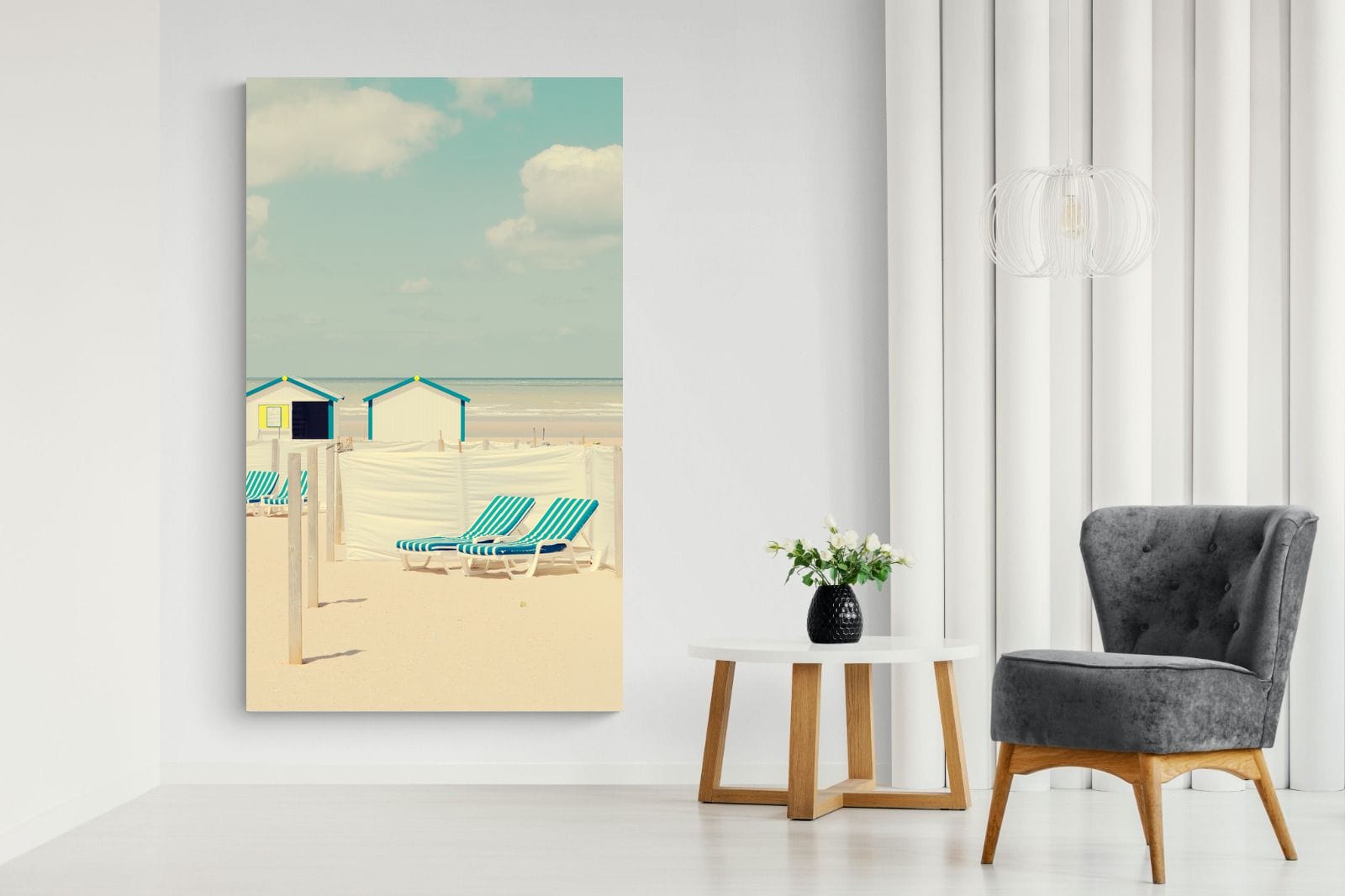 Sun Loungers-Wall_Art-130 x 220cm-Mounted Canvas-No Frame-Pixalot