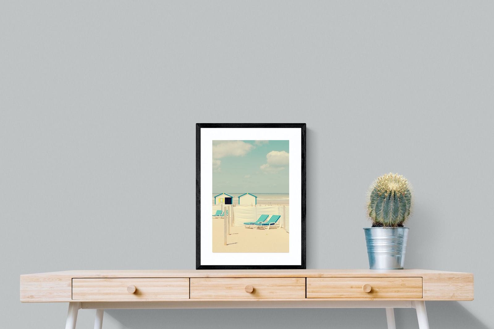 Sun Loungers-Wall_Art-45 x 60cm-Framed Print-Black-Pixalot