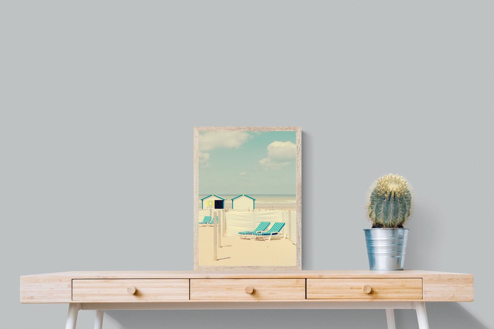 Sun Loungers-Wall_Art-45 x 60cm-Mounted Canvas-Wood-Pixalot