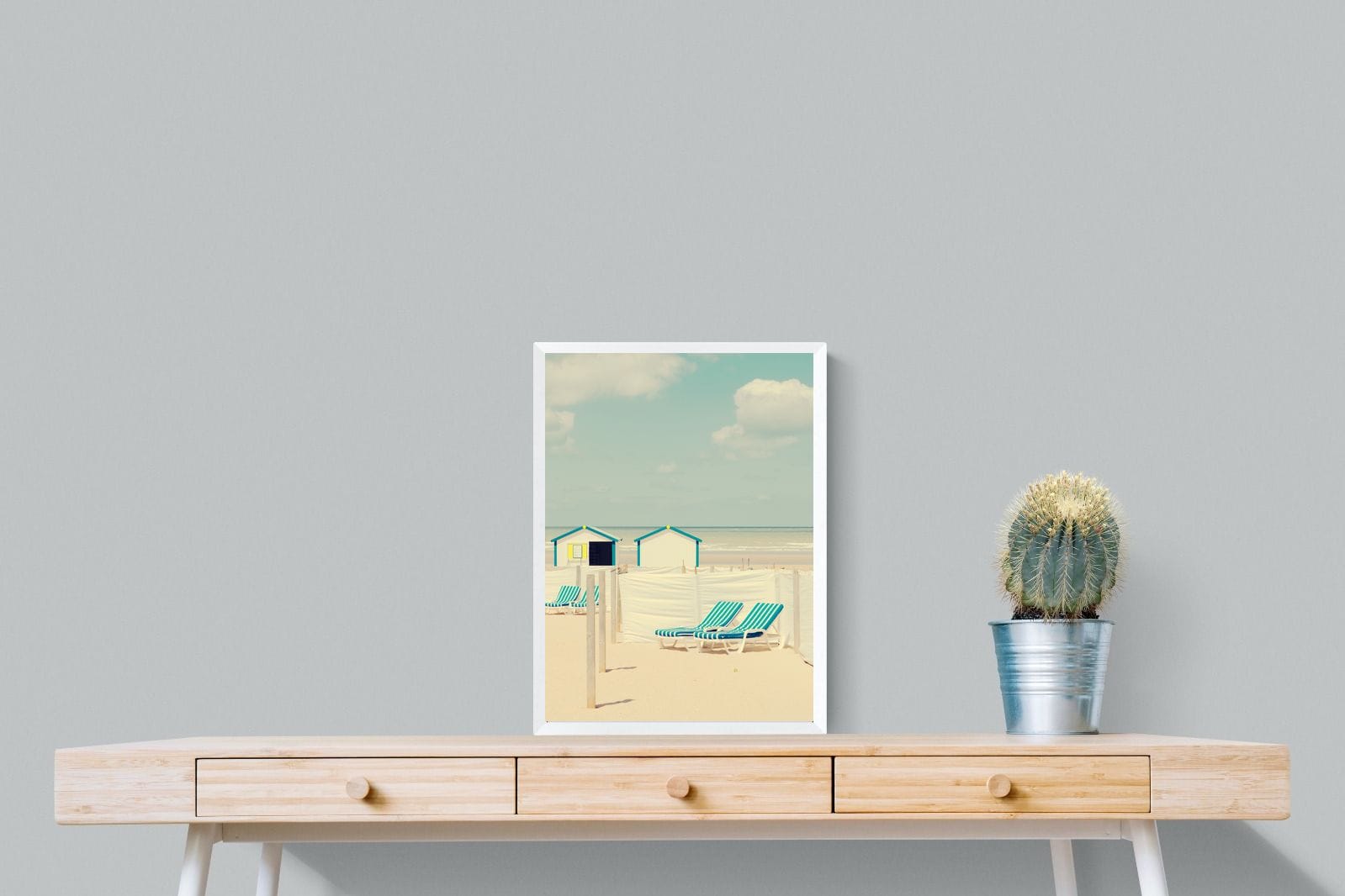 Sun Loungers-Wall_Art-45 x 60cm-Mounted Canvas-White-Pixalot