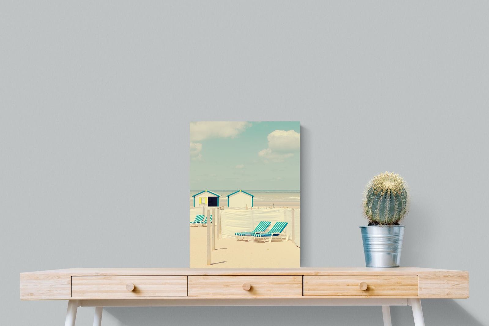 Sun Loungers-Wall_Art-45 x 60cm-Mounted Canvas-No Frame-Pixalot