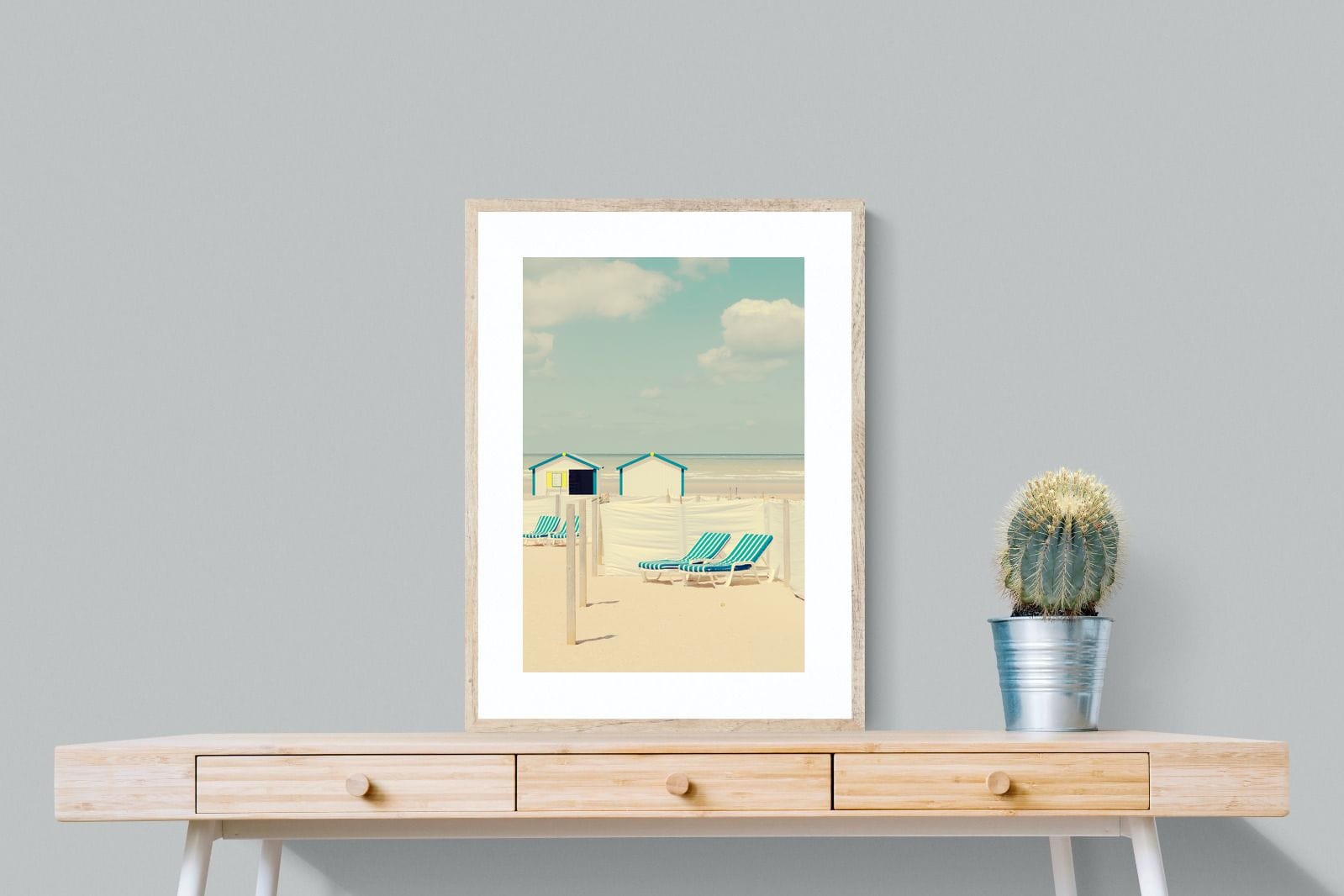 Sun Loungers-Wall_Art-60 x 80cm-Framed Print-Wood-Pixalot