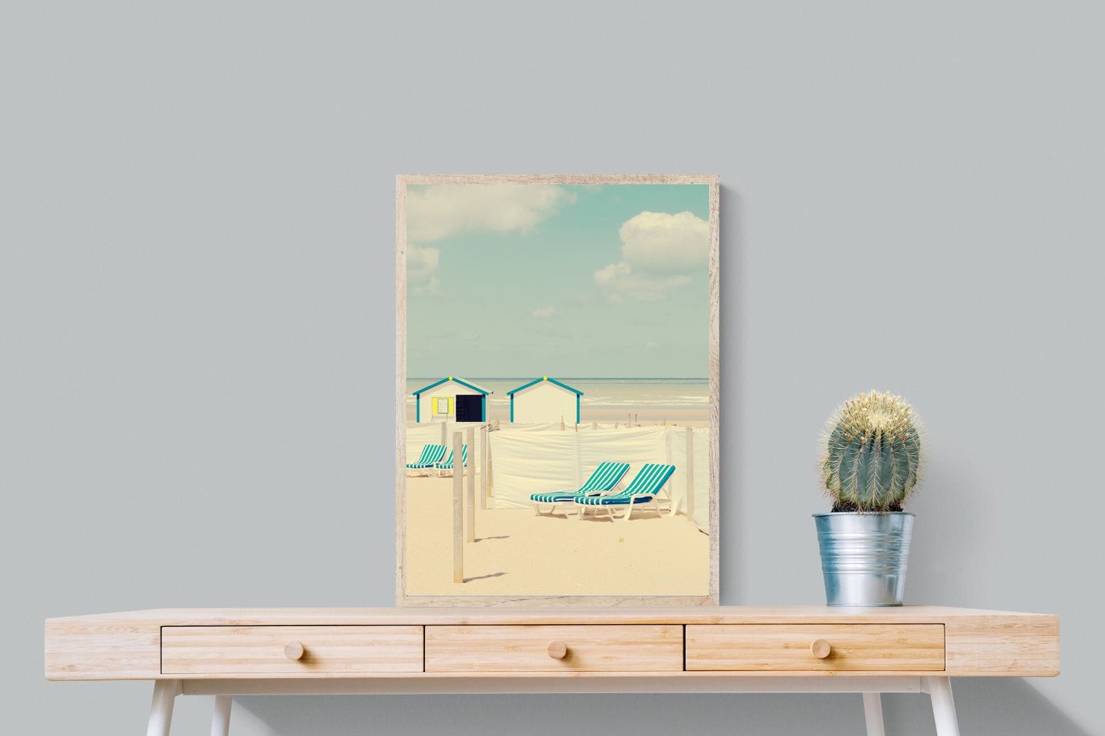 Sun Loungers-Wall_Art-60 x 80cm-Mounted Canvas-Wood-Pixalot