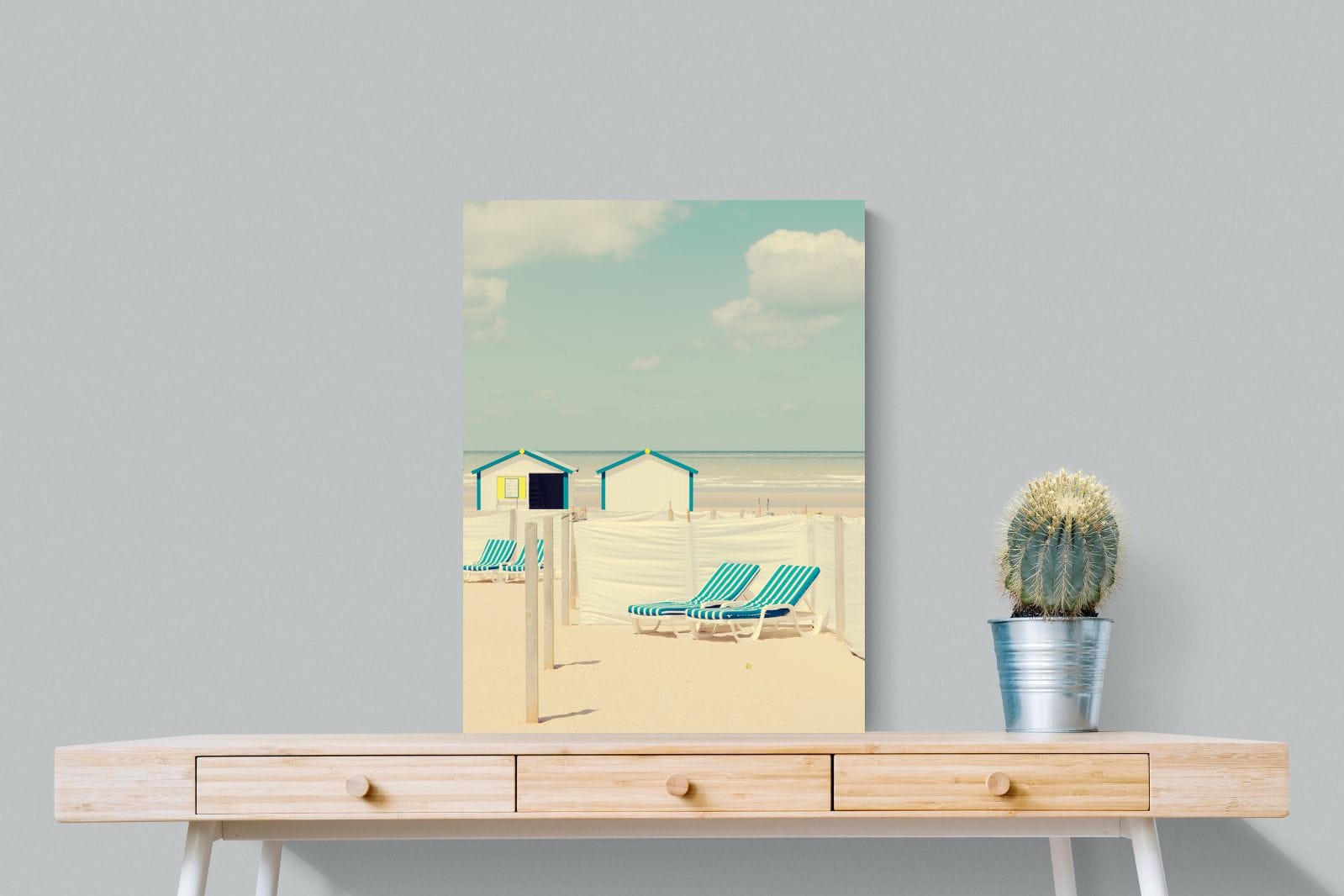 Sun Loungers-Wall_Art-60 x 80cm-Mounted Canvas-No Frame-Pixalot