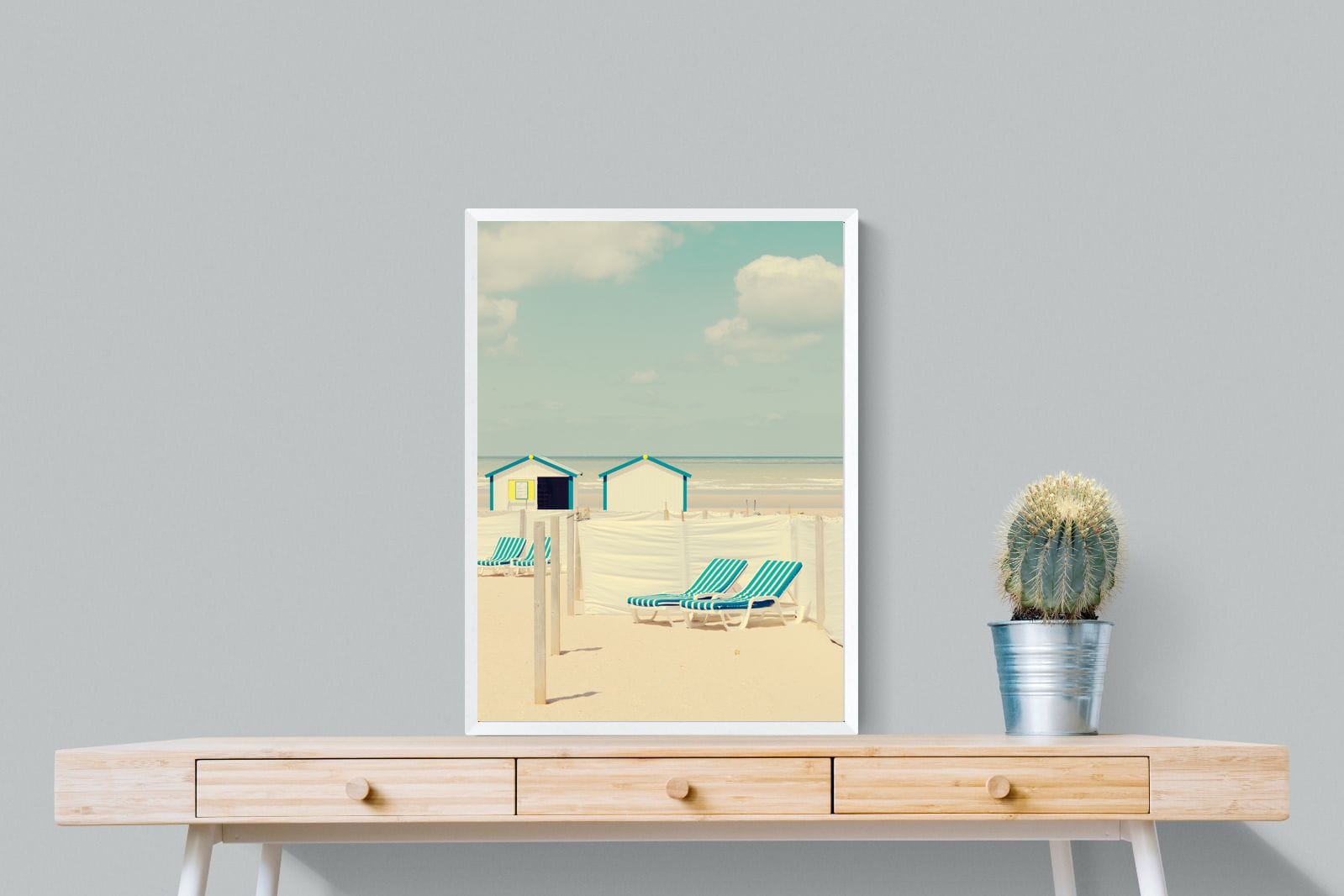 Sun Loungers-Wall_Art-60 x 80cm-Mounted Canvas-White-Pixalot