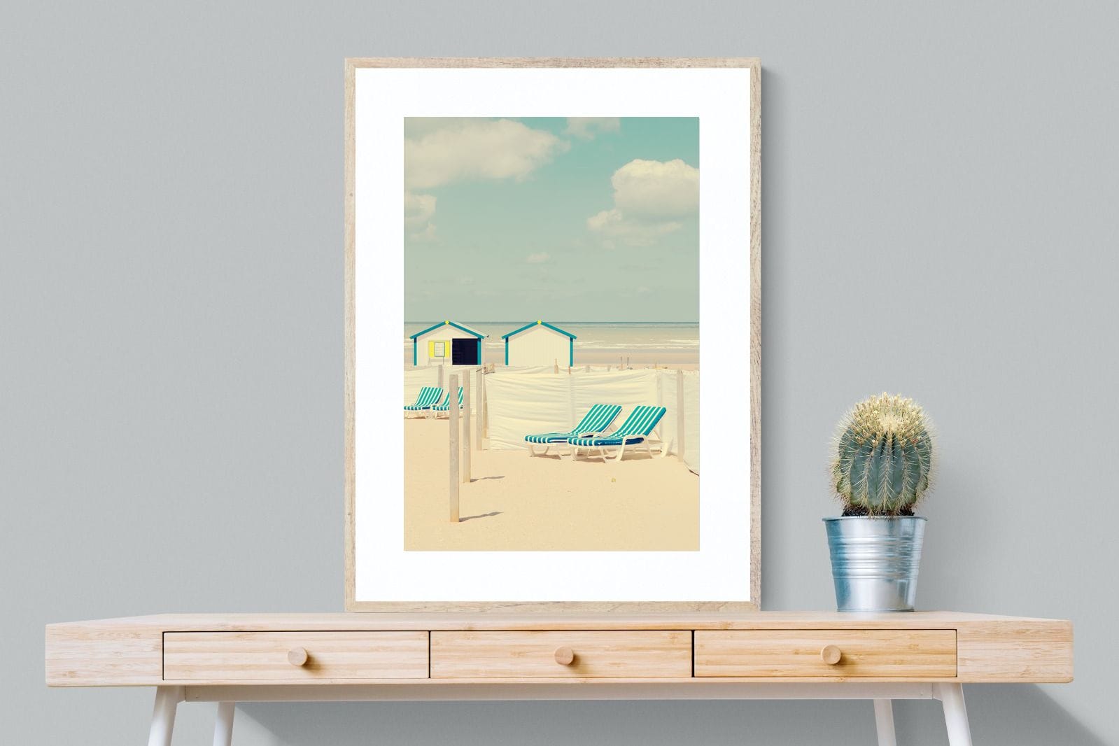 Sun Loungers-Wall_Art-75 x 100cm-Framed Print-Wood-Pixalot