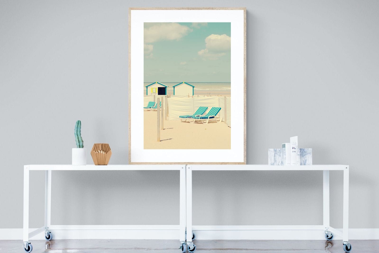 Sun Loungers-Wall_Art-90 x 120cm-Framed Print-Wood-Pixalot