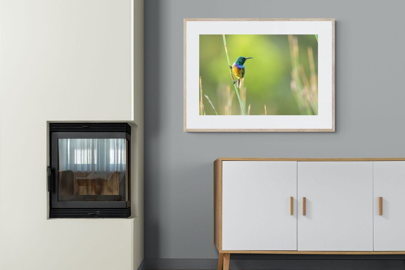 Sunbird-Wall_Art-100 x 75cm-Framed Print-Wood-Pixalot