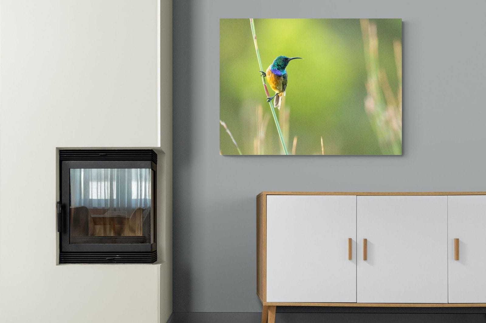 Sunbird-Wall_Art-100 x 75cm-Mounted Canvas-No Frame-Pixalot