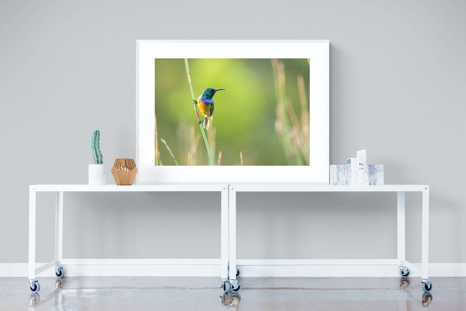 Sunbird-Wall_Art-120 x 90cm-Framed Print-White-Pixalot