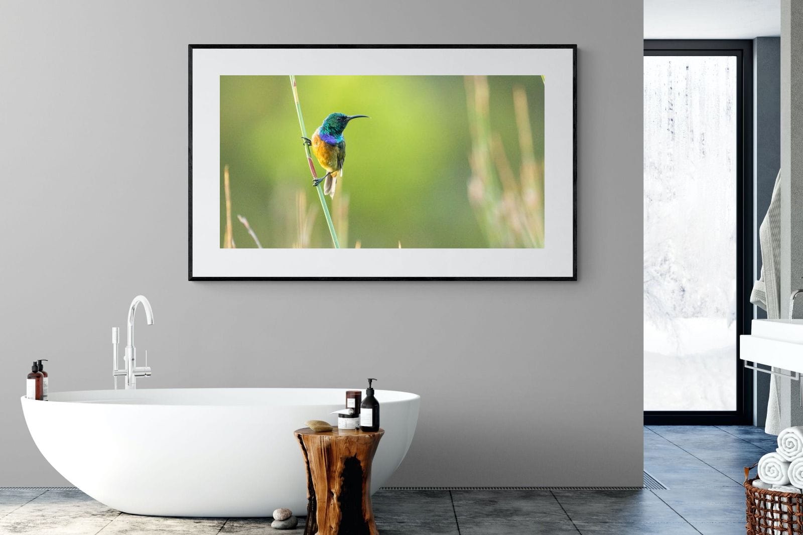 Sunbird-Wall_Art-180 x 110cm-Framed Print-Black-Pixalot