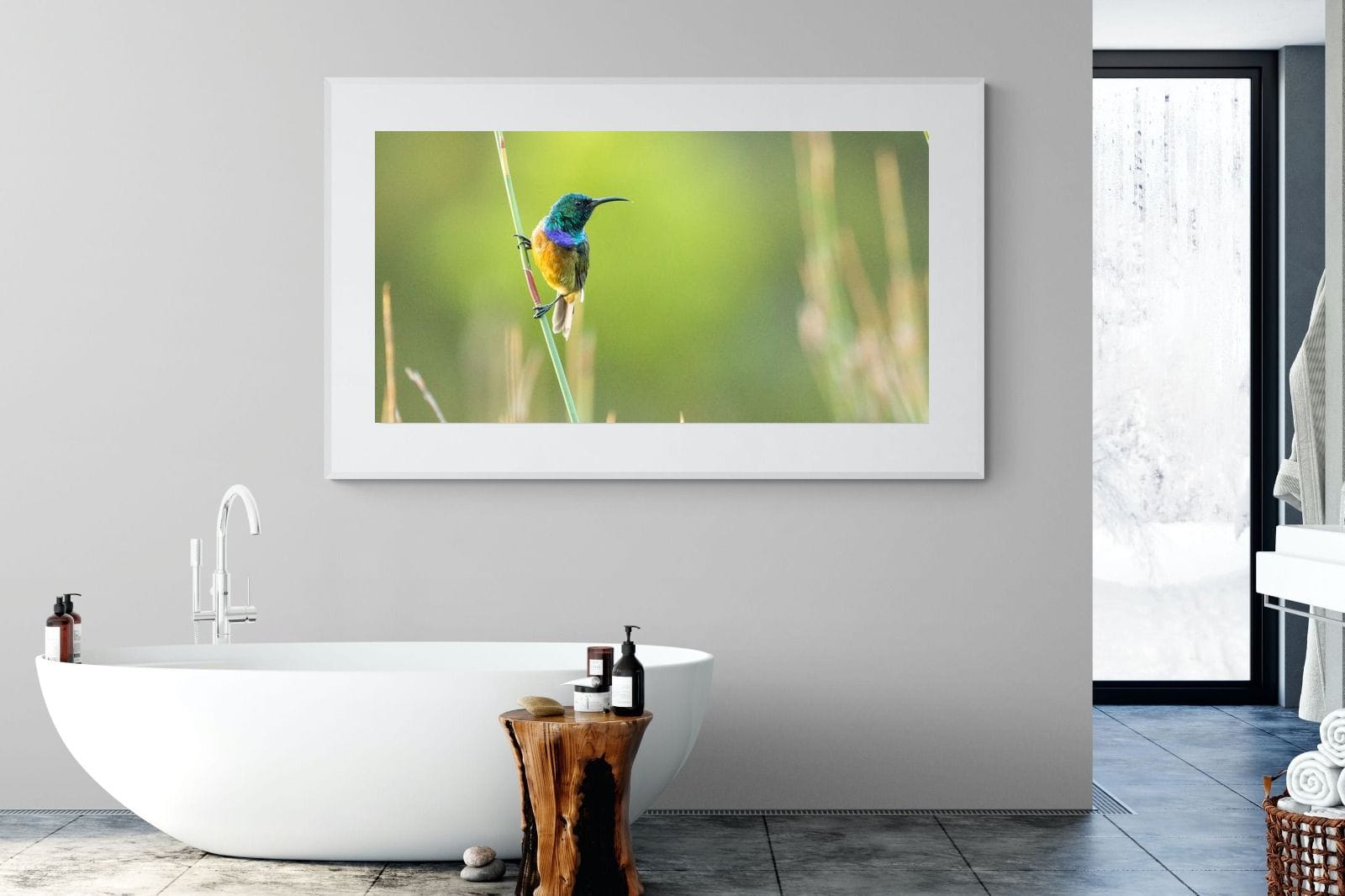 Sunbird-Wall_Art-180 x 110cm-Framed Print-White-Pixalot