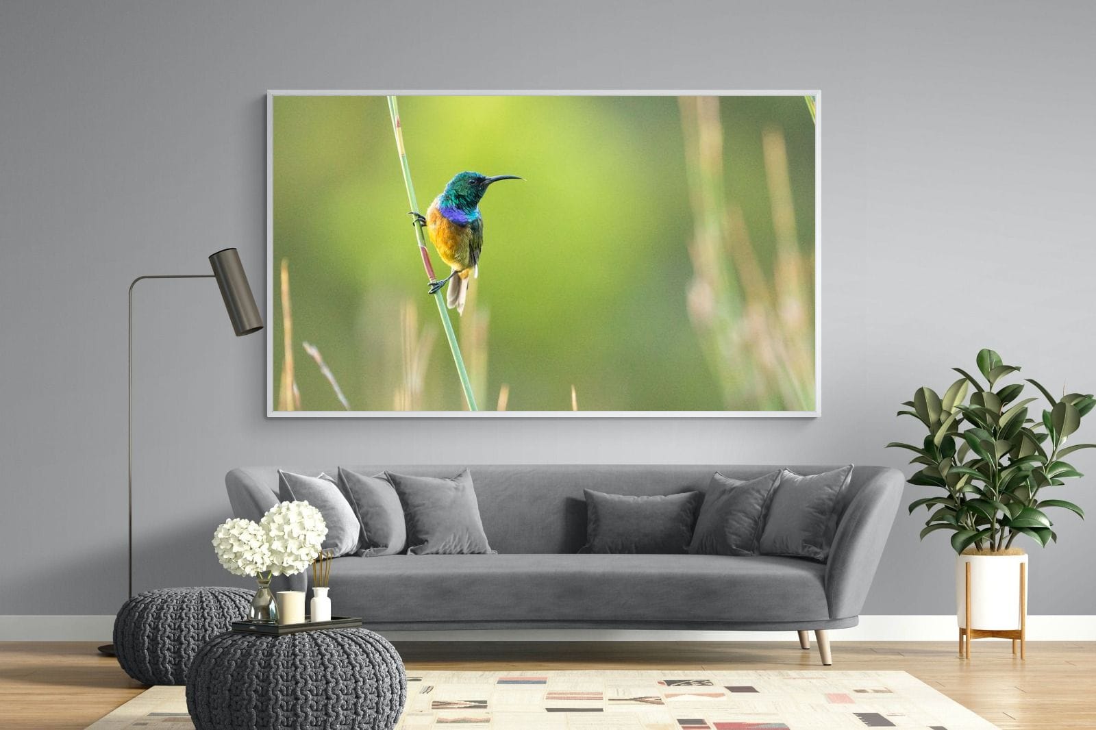 Sunbird-Wall_Art-220 x 130cm-Mounted Canvas-White-Pixalot