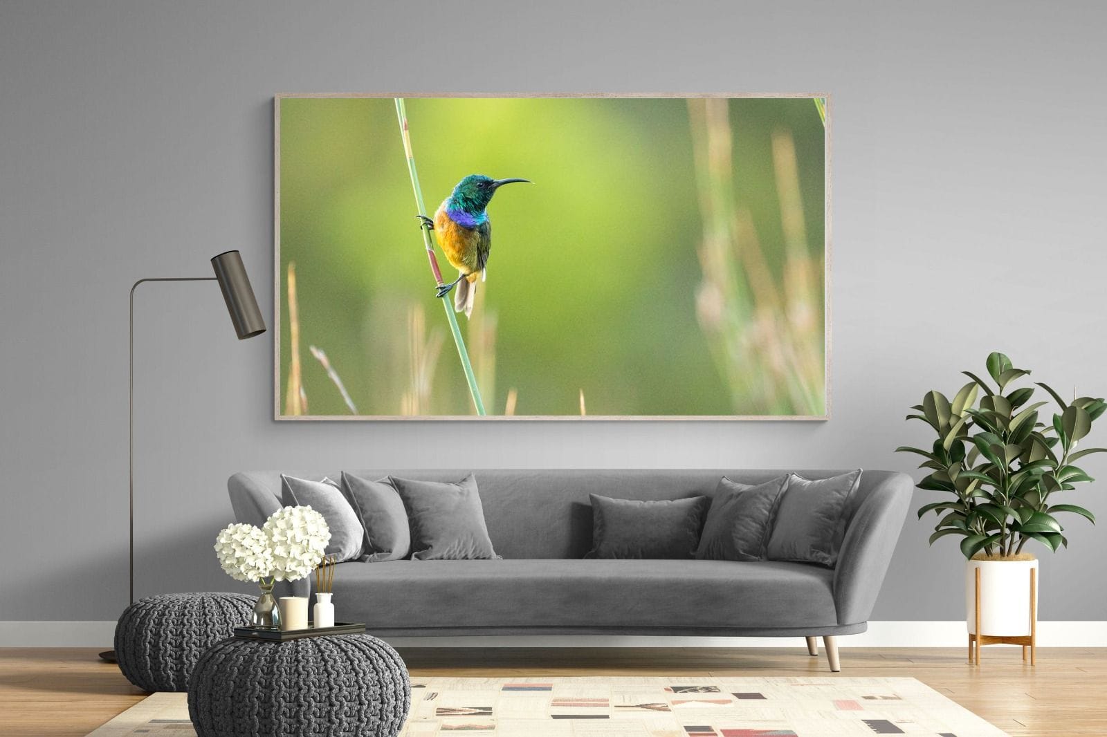 Sunbird-Wall_Art-220 x 130cm-Mounted Canvas-Wood-Pixalot