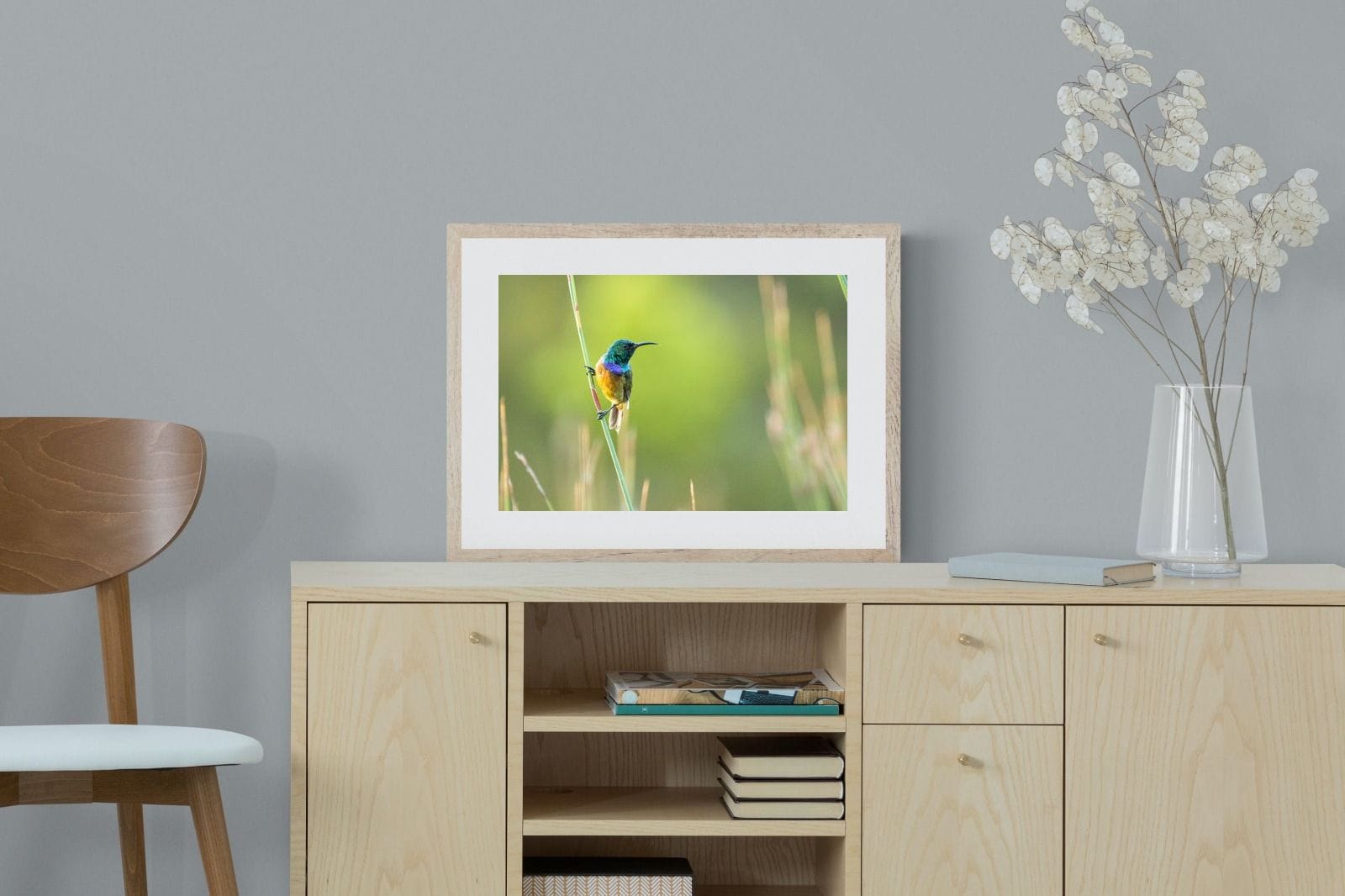 Sunbird-Wall_Art-60 x 45cm-Framed Print-Wood-Pixalot