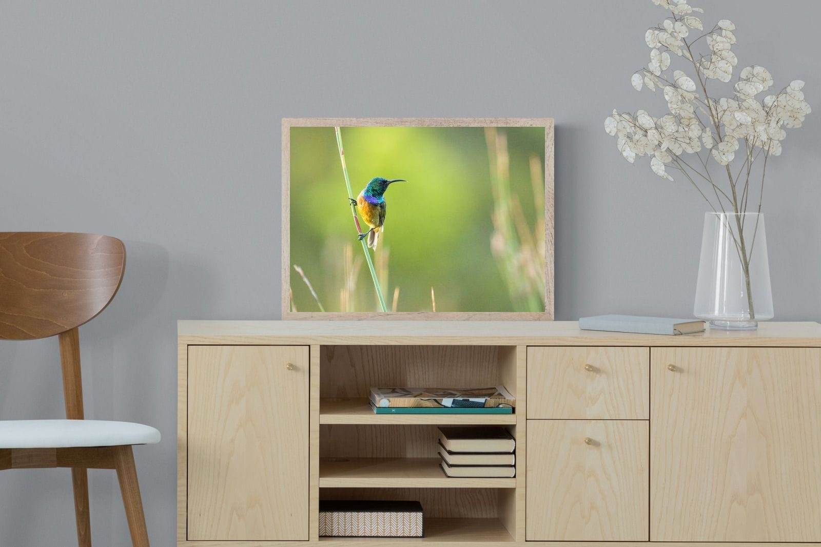 Sunbird-Wall_Art-60 x 45cm-Mounted Canvas-Wood-Pixalot