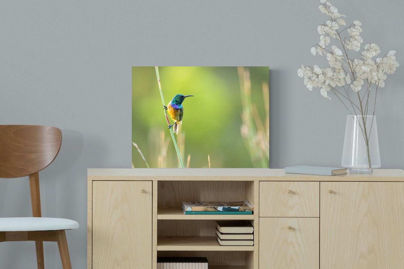 Sunbird-Wall_Art-60 x 45cm-Mounted Canvas-No Frame-Pixalot