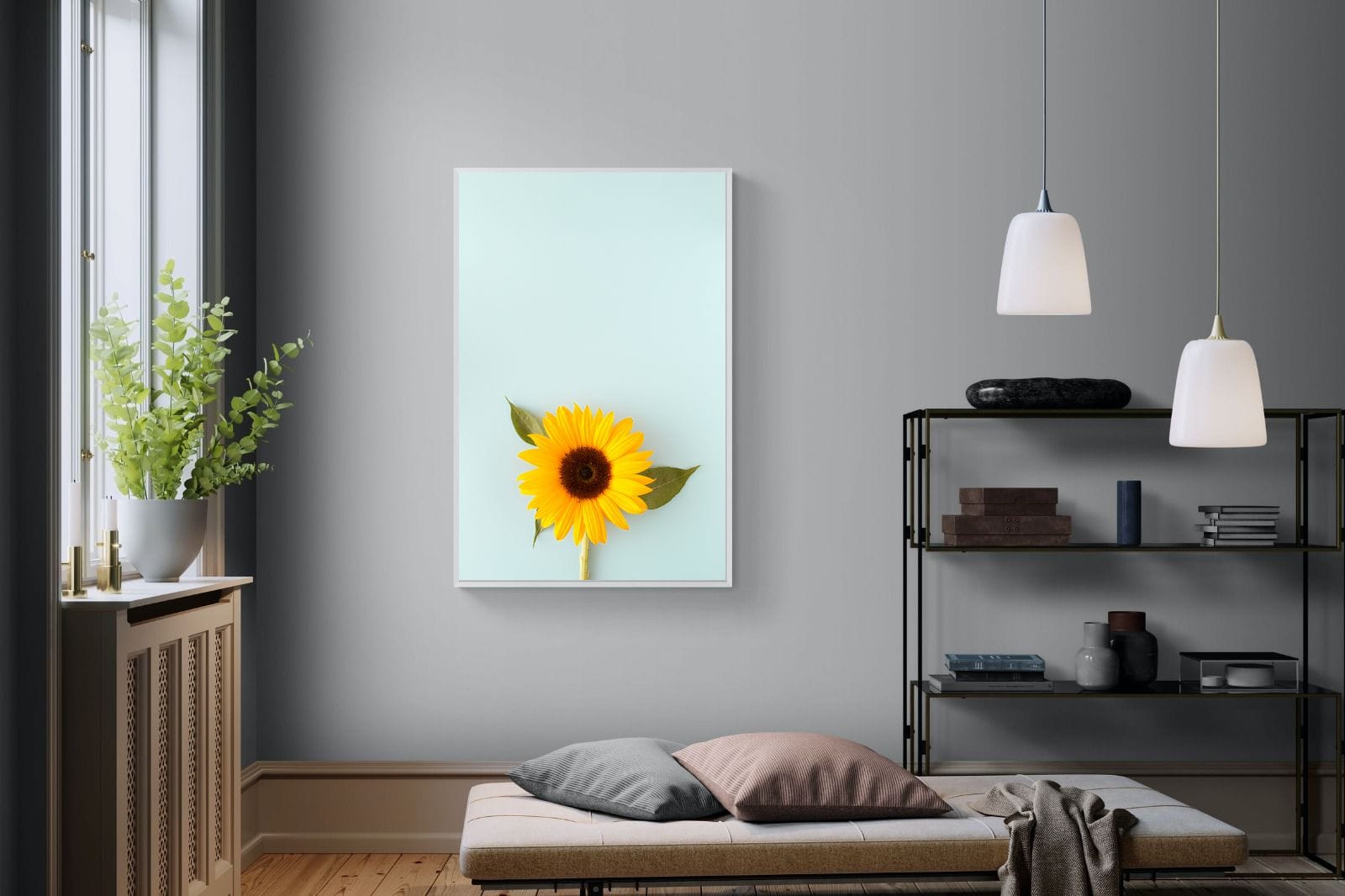 Sunflower-Wall_Art-100 x 150cm-Mounted Canvas-White-Pixalot