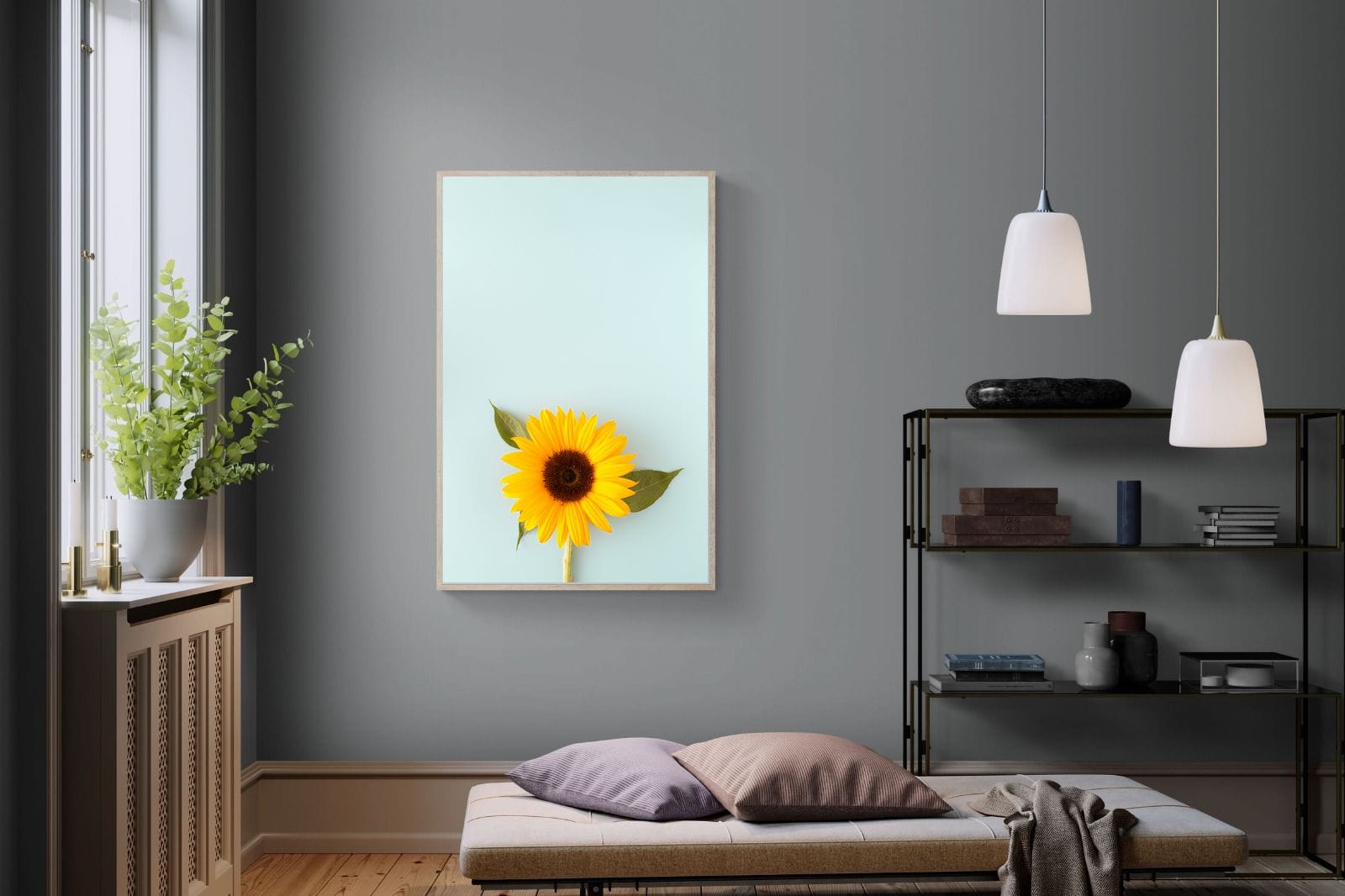 Sunflower-Wall_Art-100 x 150cm-Mounted Canvas-Wood-Pixalot