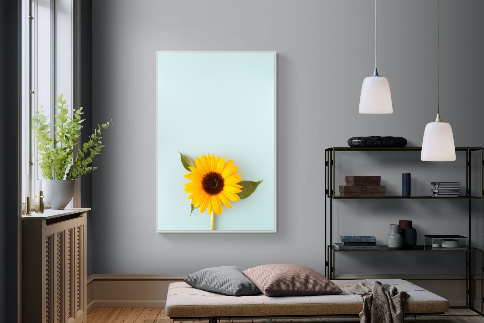 Sunflower-Wall_Art-120 x 180cm-Mounted Canvas-White-Pixalot