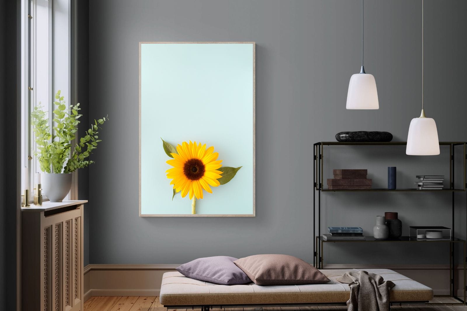 Sunflower-Wall_Art-120 x 180cm-Mounted Canvas-Wood-Pixalot