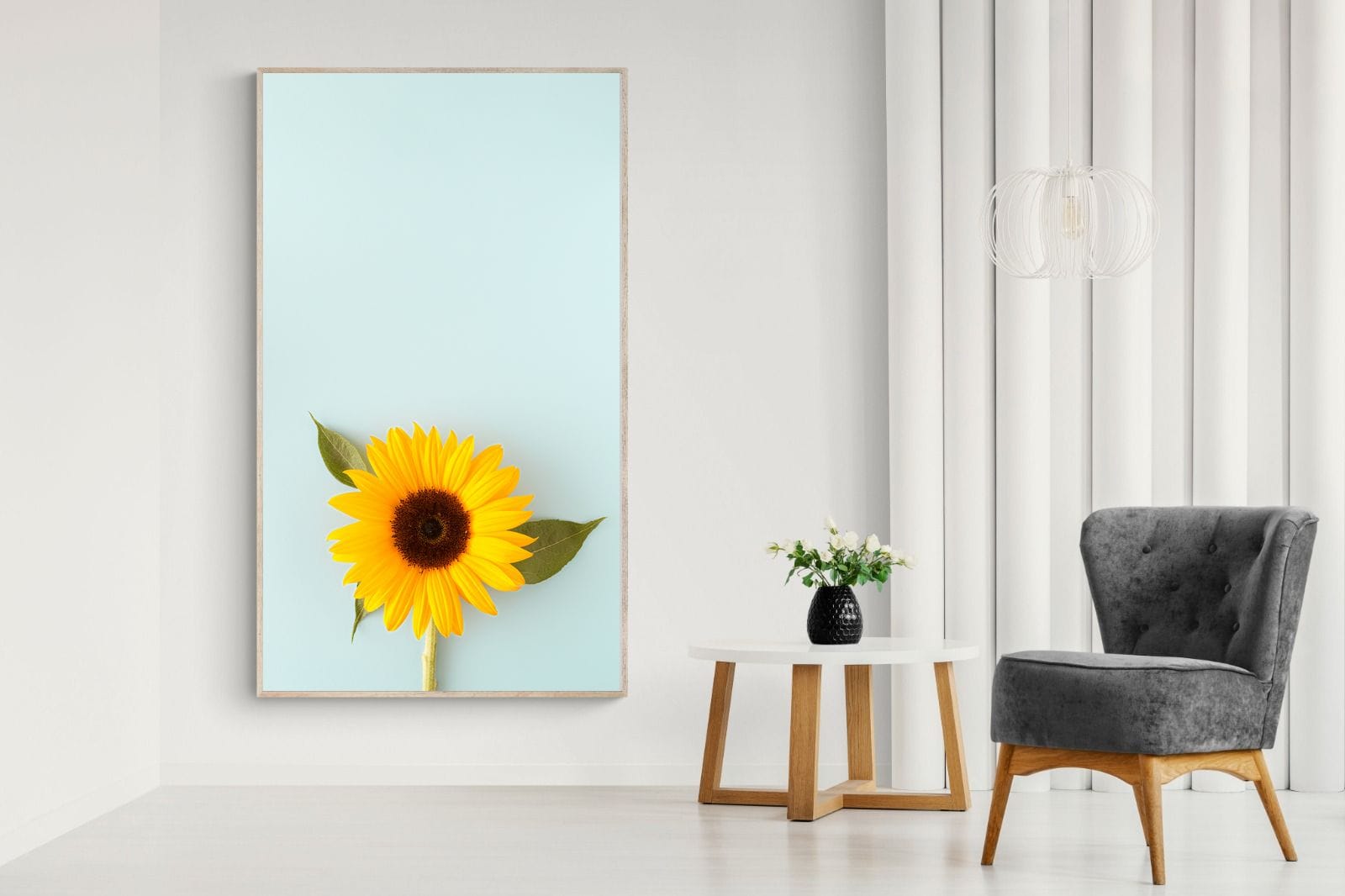 Sunflower-Wall_Art-130 x 220cm-Mounted Canvas-Wood-Pixalot
