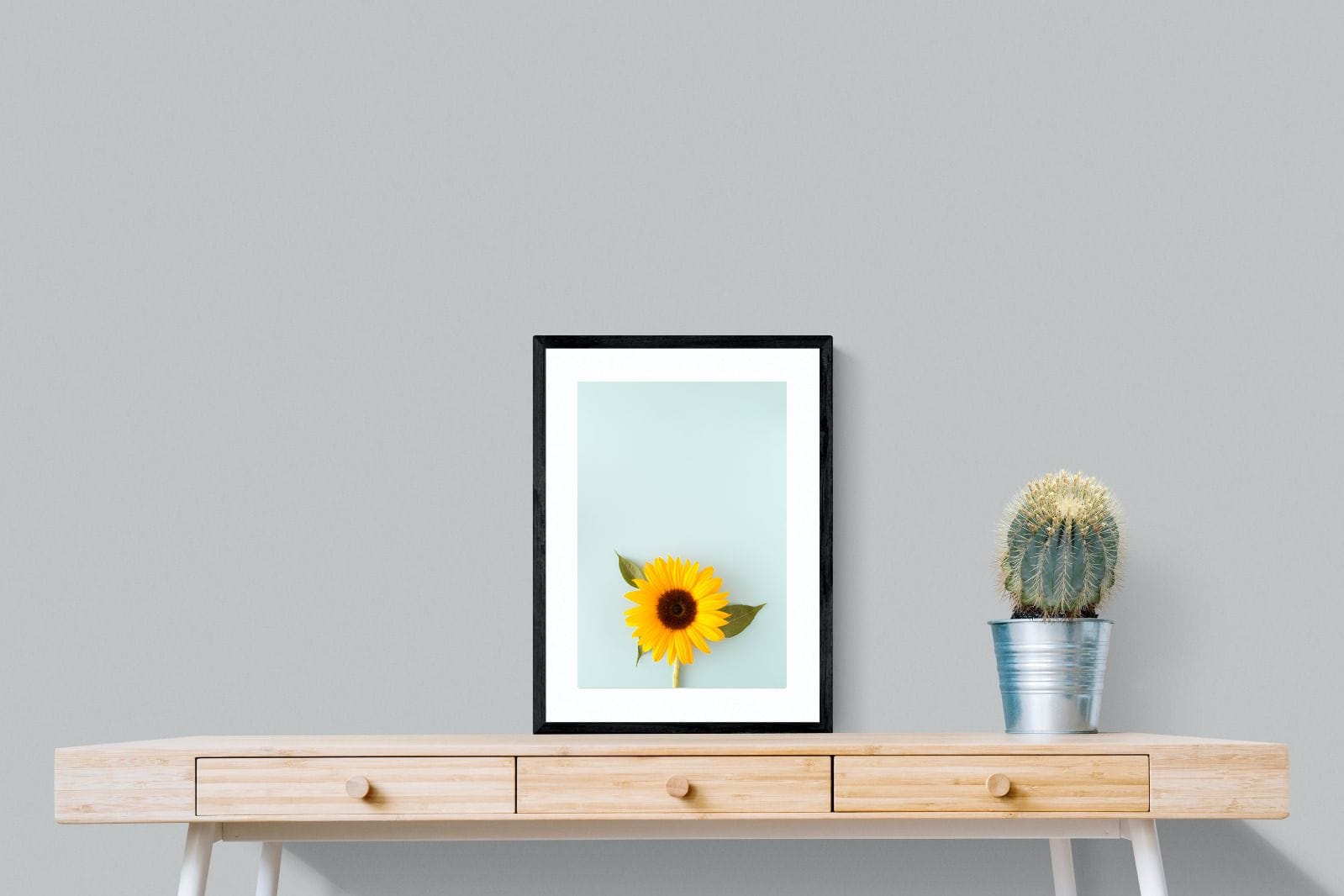 Sunflower-Wall_Art-45 x 60cm-Framed Print-Black-Pixalot