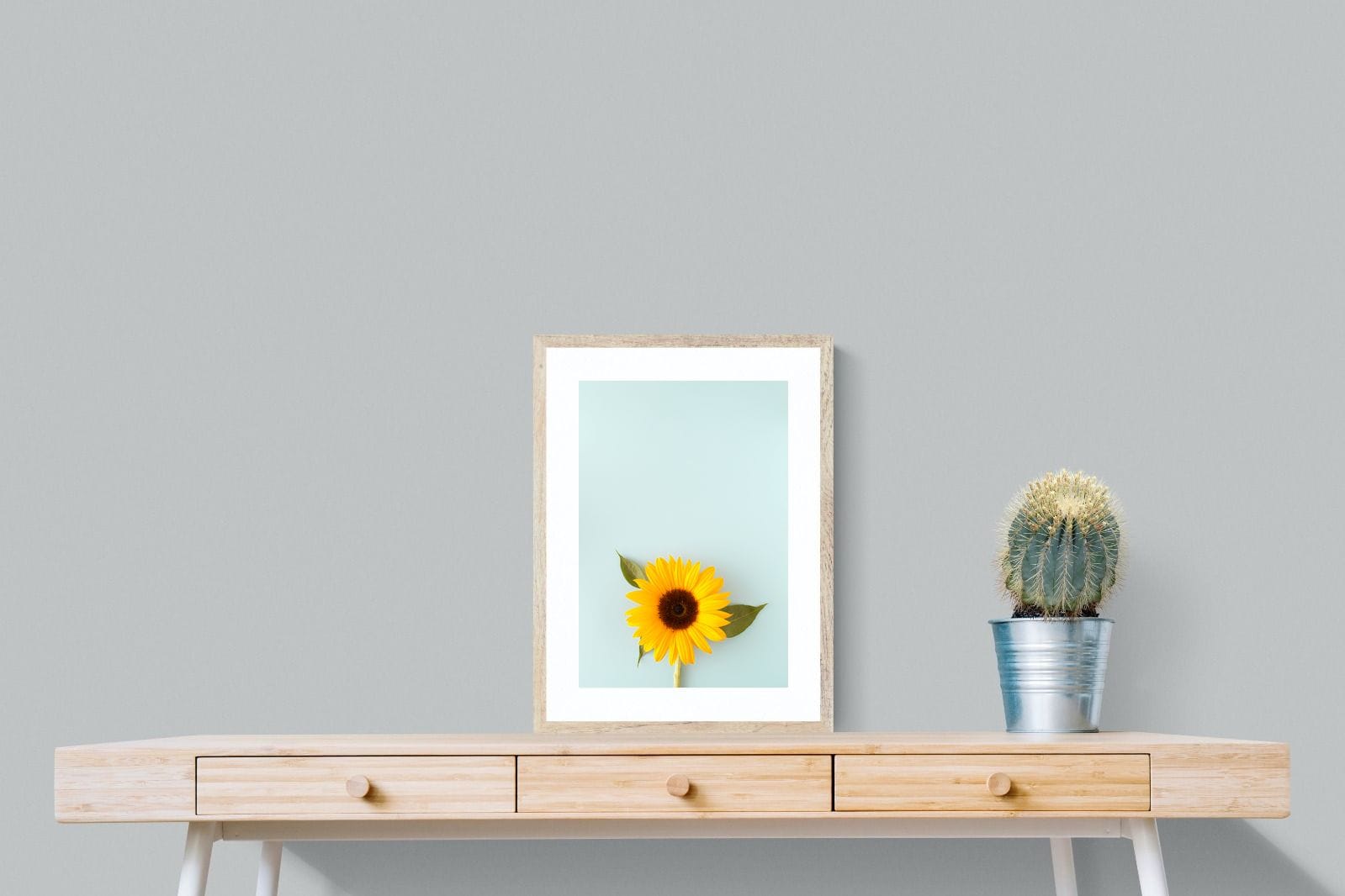 Sunflower-Wall_Art-45 x 60cm-Framed Print-Wood-Pixalot