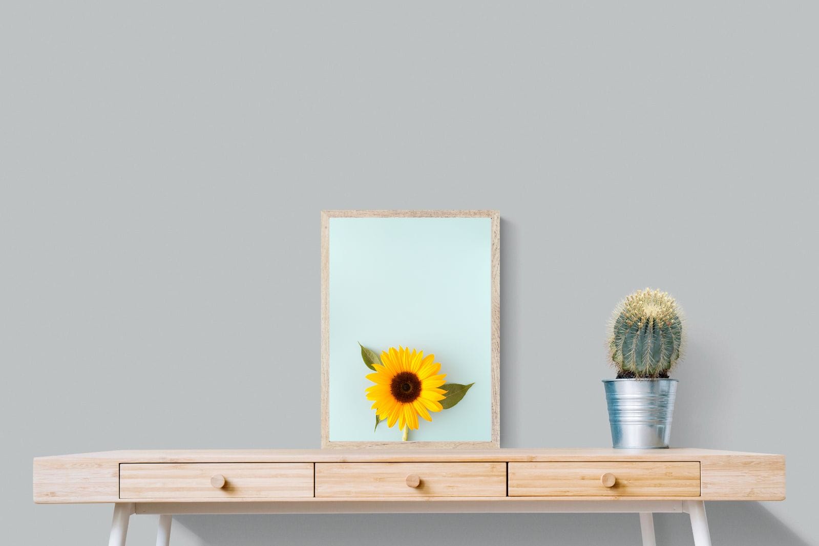 Sunflower-Wall_Art-45 x 60cm-Mounted Canvas-Wood-Pixalot