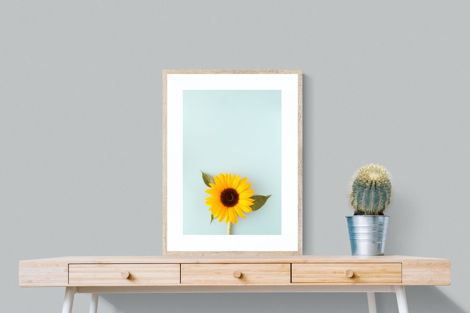 Sunflower-Wall_Art-60 x 80cm-Framed Print-Wood-Pixalot