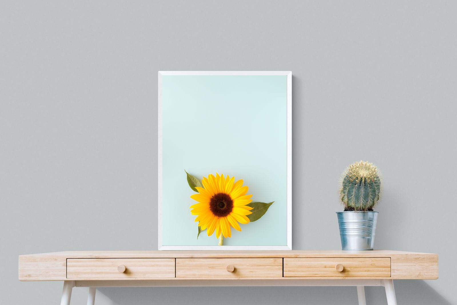 Sunflower-Wall_Art-60 x 80cm-Mounted Canvas-White-Pixalot