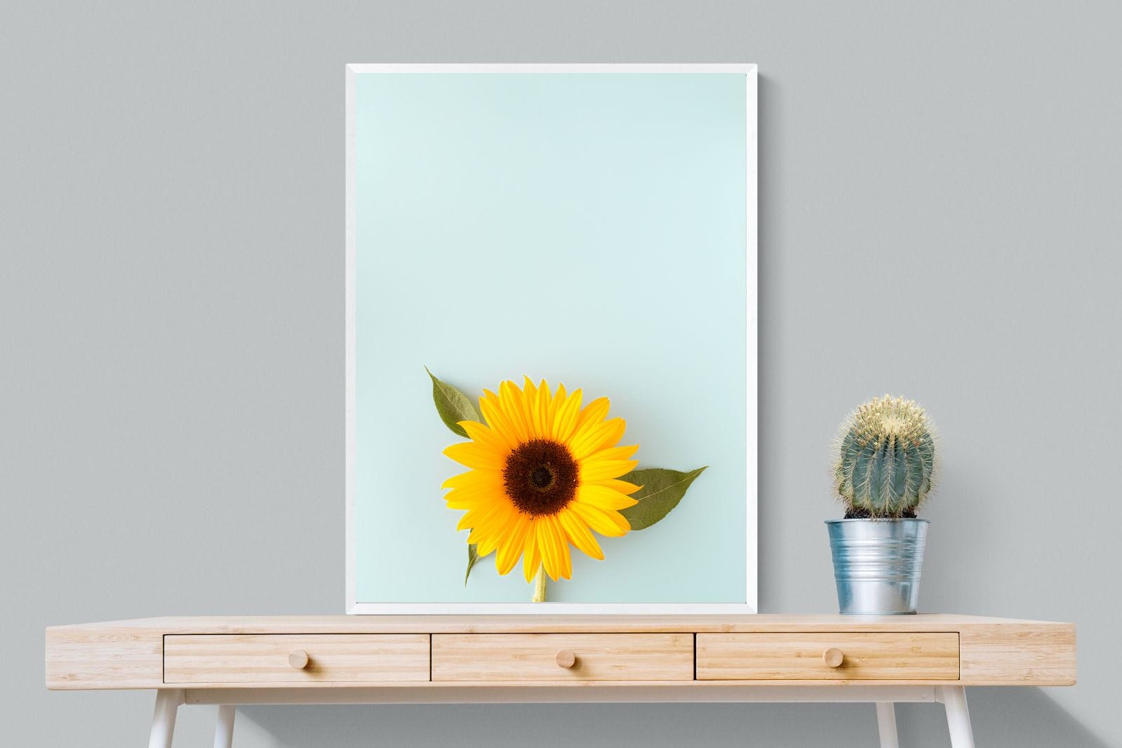 Sunflower-Wall_Art-75 x 100cm-Mounted Canvas-White-Pixalot